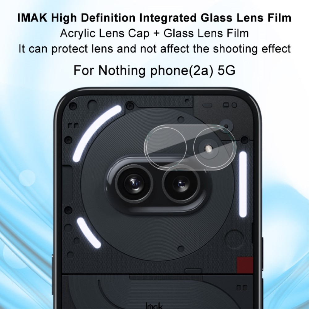 Cubre objetivo de cristal templado de 0,2mm Nothing Phone 2a Transparente