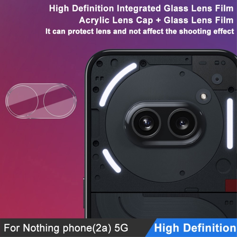 Cubre objetivo de cristal templado de 0,2mm Nothing Phone 2a transparente