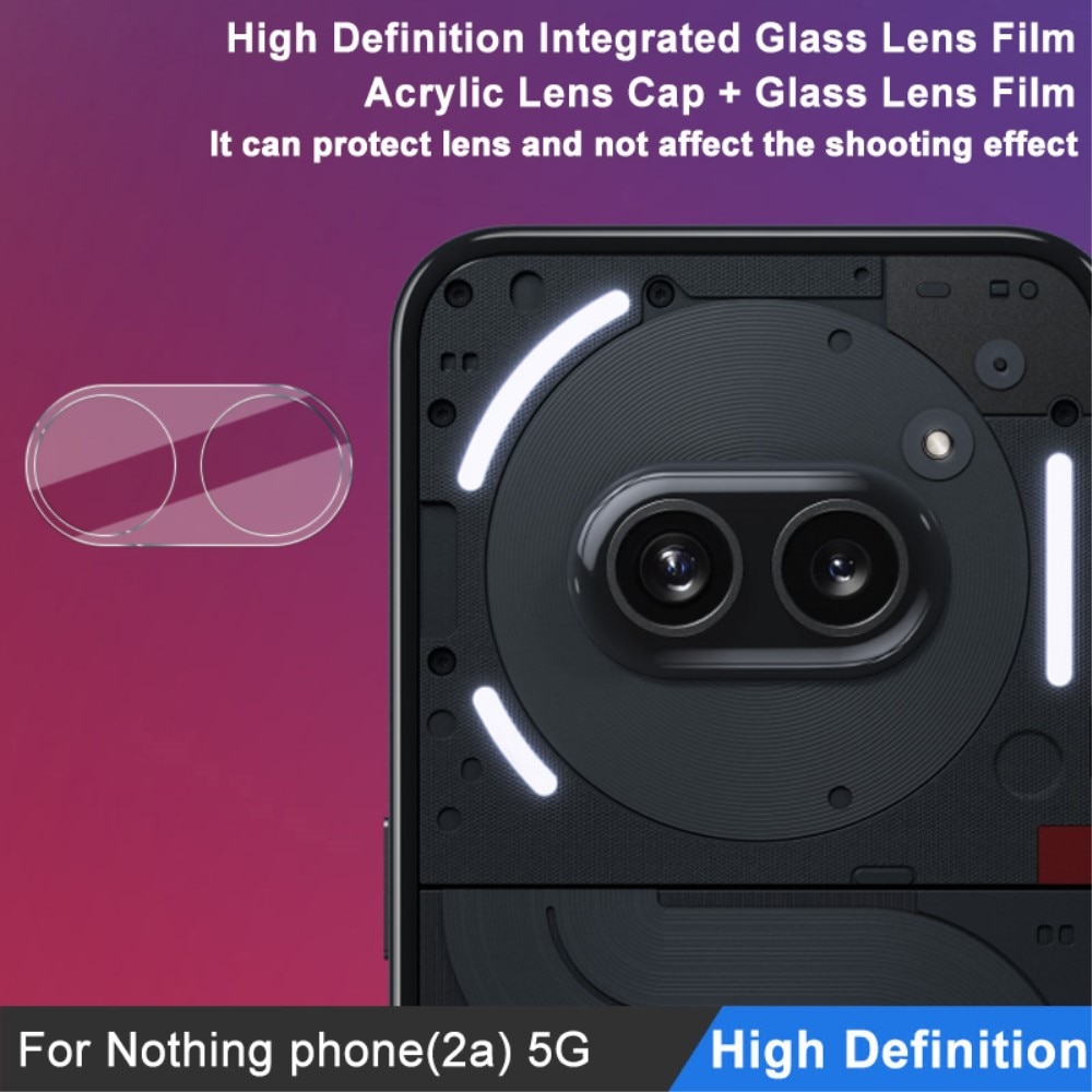 Cubre objetivo de cristal templado de 0,2mm Nothing Phone 2a Transparente