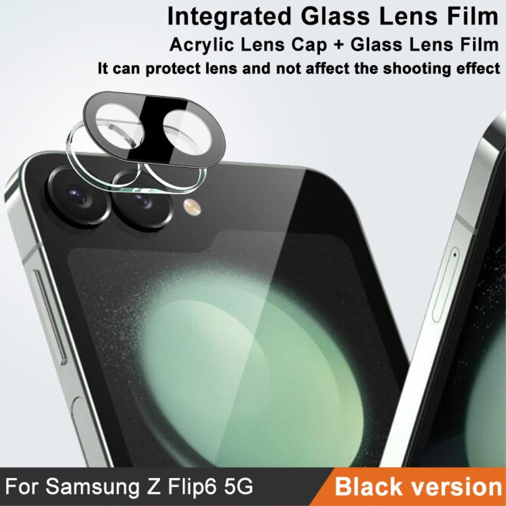 Cubre objetivo de cristal templado de 0,2mm Samsung Galaxy Z Flip 6 Negro