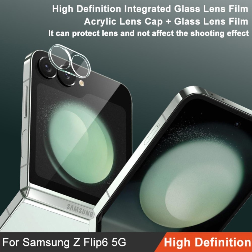 Cubre objetivo de cristal templado de 0,2mm Samsung Galaxy Z Flip 6 Transparente
