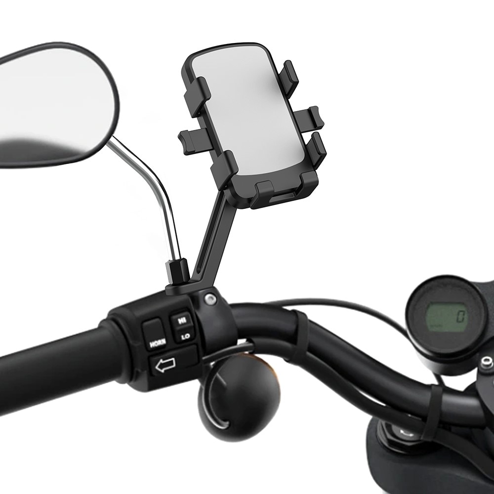 Soporte móvil para espejo retrovisor, bicicleta/motocicleta, negro