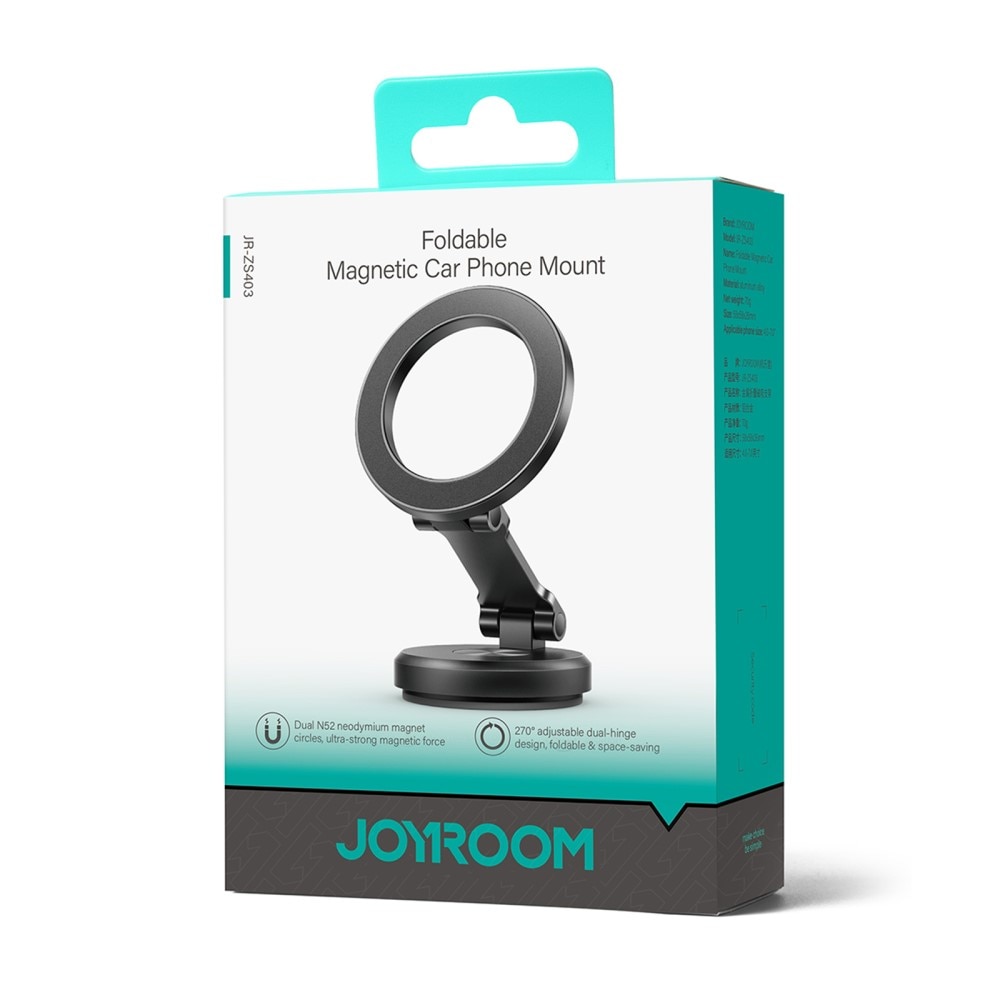 JR-ZS403 Magnetic MagSafe Foldable Car Mount Holder negro