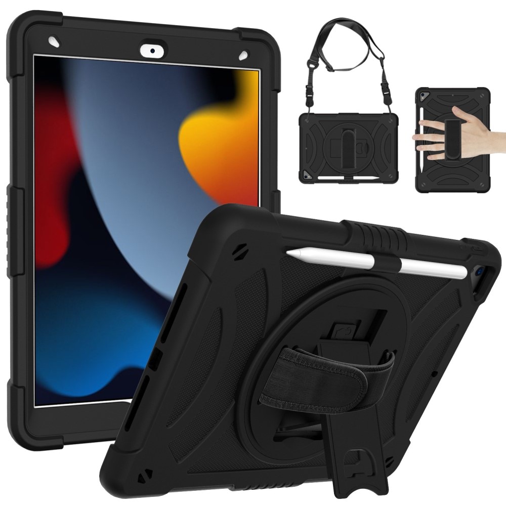 Funda híbrida a prueba de golpes Correa el hombro iPad Air 10.5 3rd Gen (2019) negro