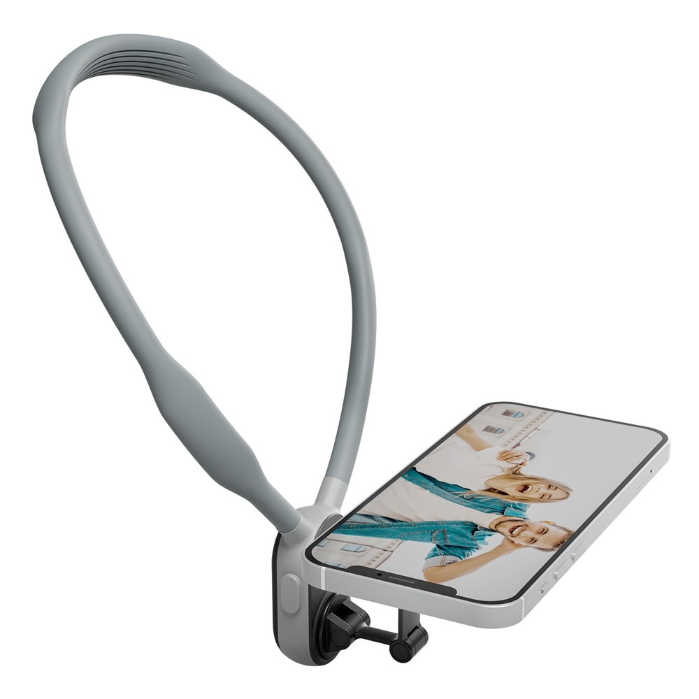 Soporte móvil Universal MagSafe con banda de nuca reforzada, gris