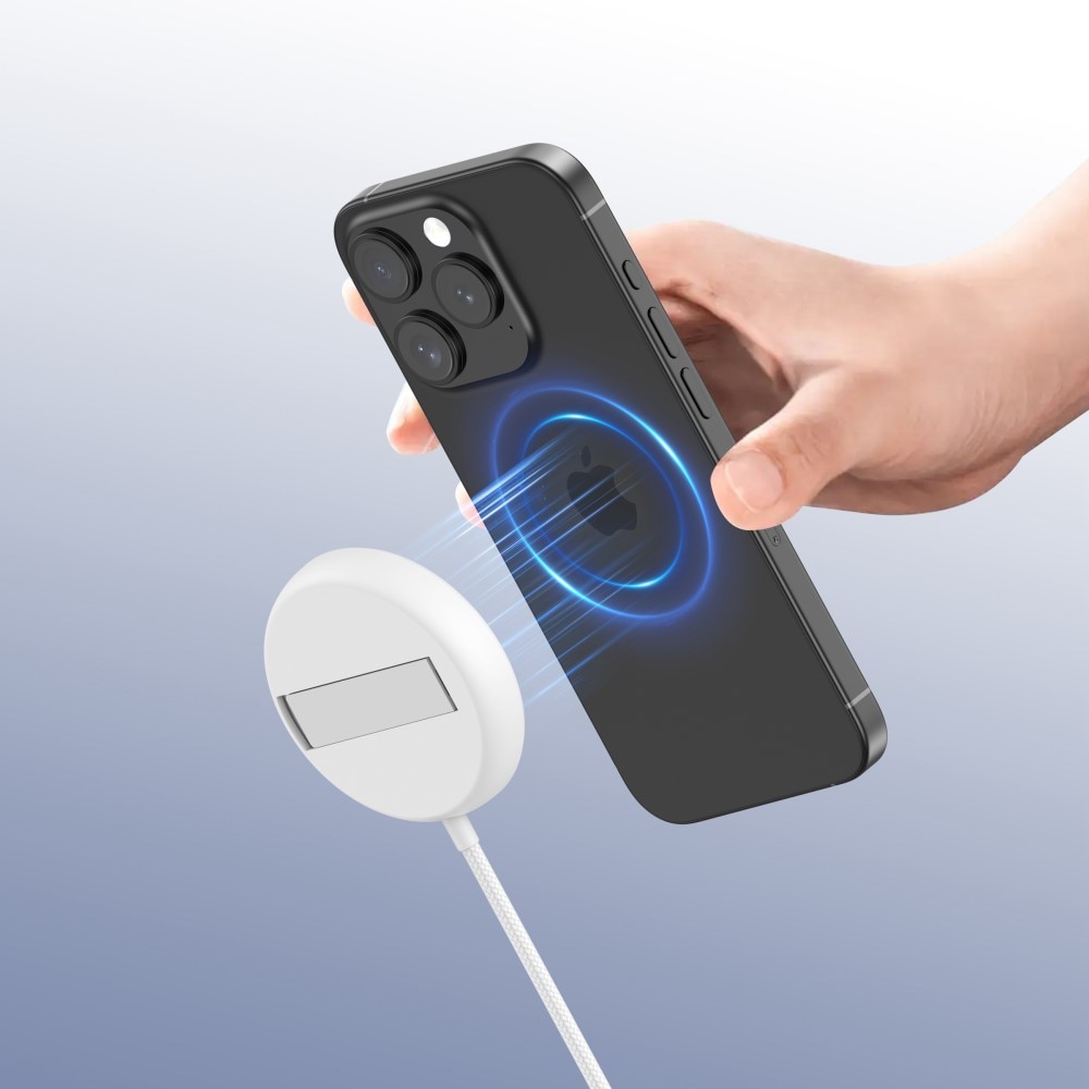 Qi2 15W MagSafe Cargador Inalámbrico con Soporte blanco