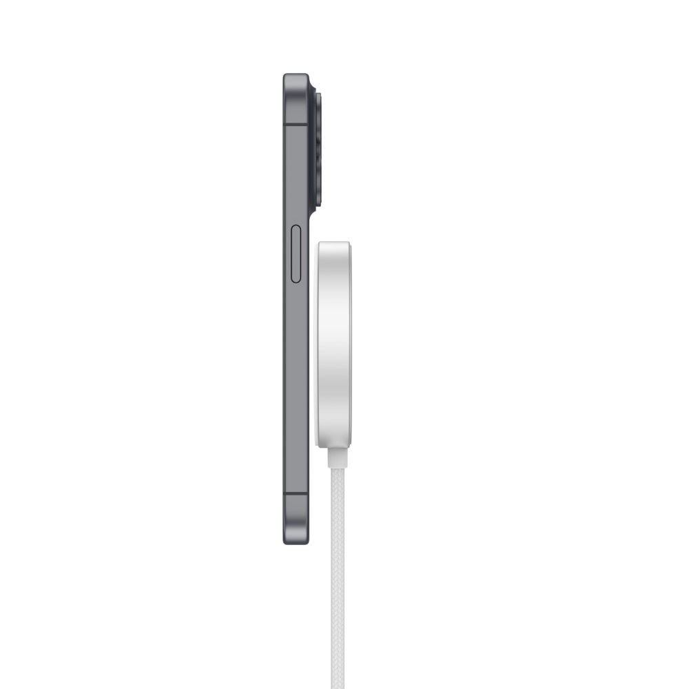 Apple iPhone 16 Plus Qi2 15W MagSafe Cargador Inalámbrico blanco