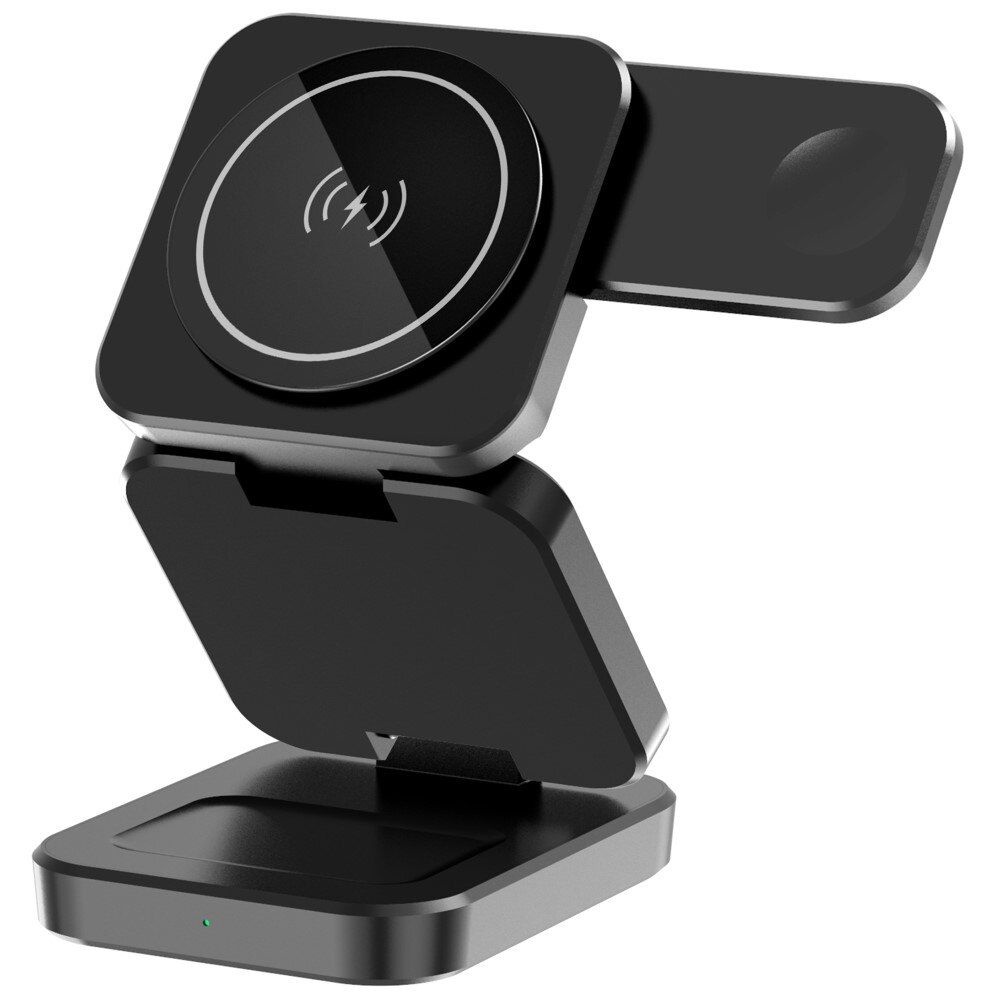Cargador Inalámbrico Plegable 3-en-1 MagSafe negro
