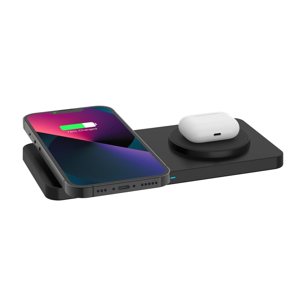Base de Carga Inalámbrica Magnética 2 en 1 de 30W negro