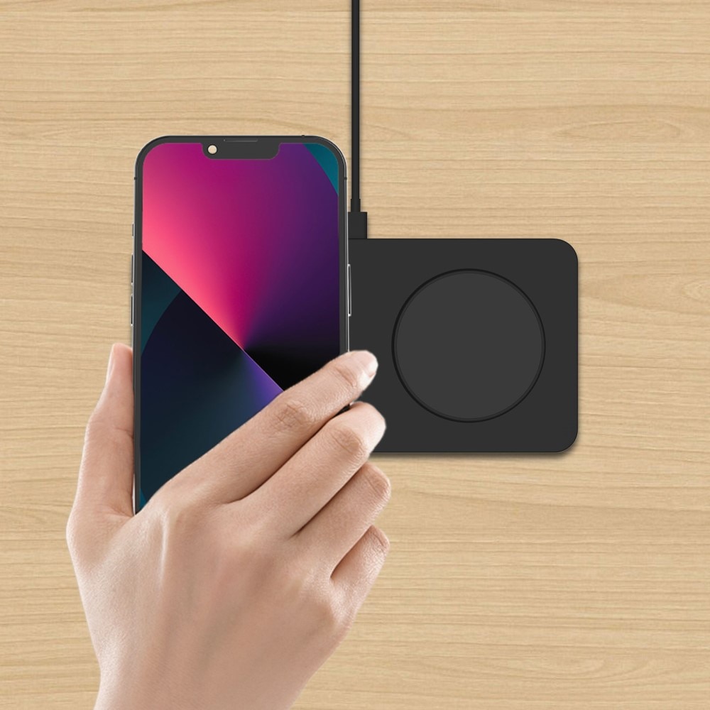 Base de Carga Inalámbrica Magnética 2 en 1 de 30W negro