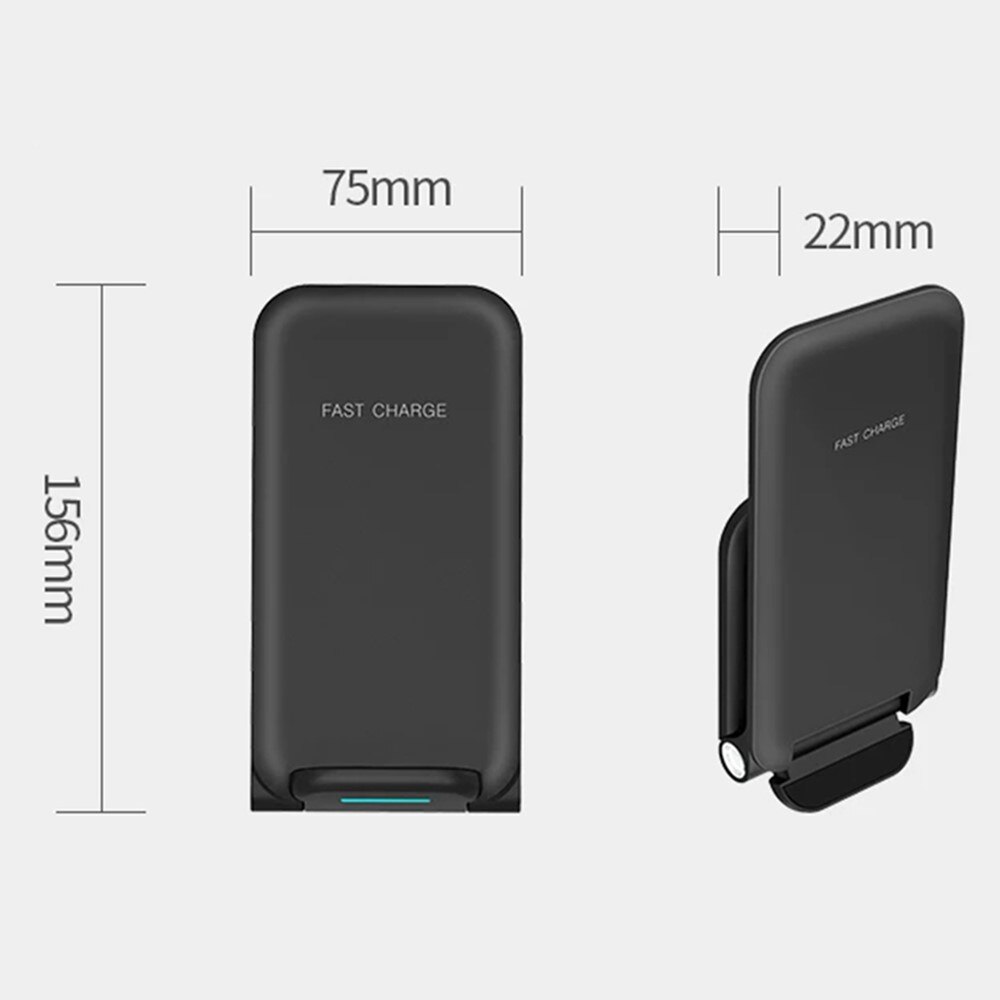 Cargador Inalámbrico Plegable de 15W negro