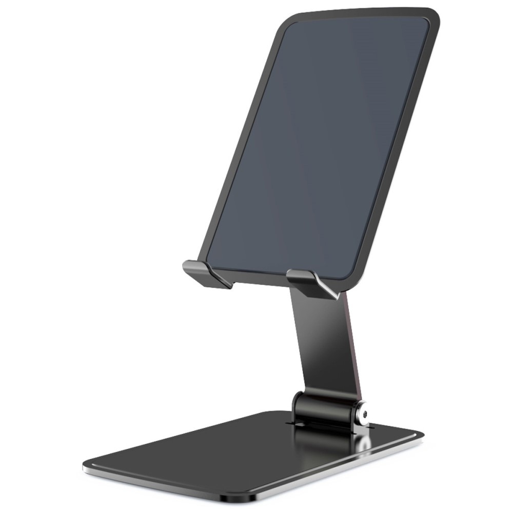 Soporte de mesa plegable para teléfono móvil/tableta, negro