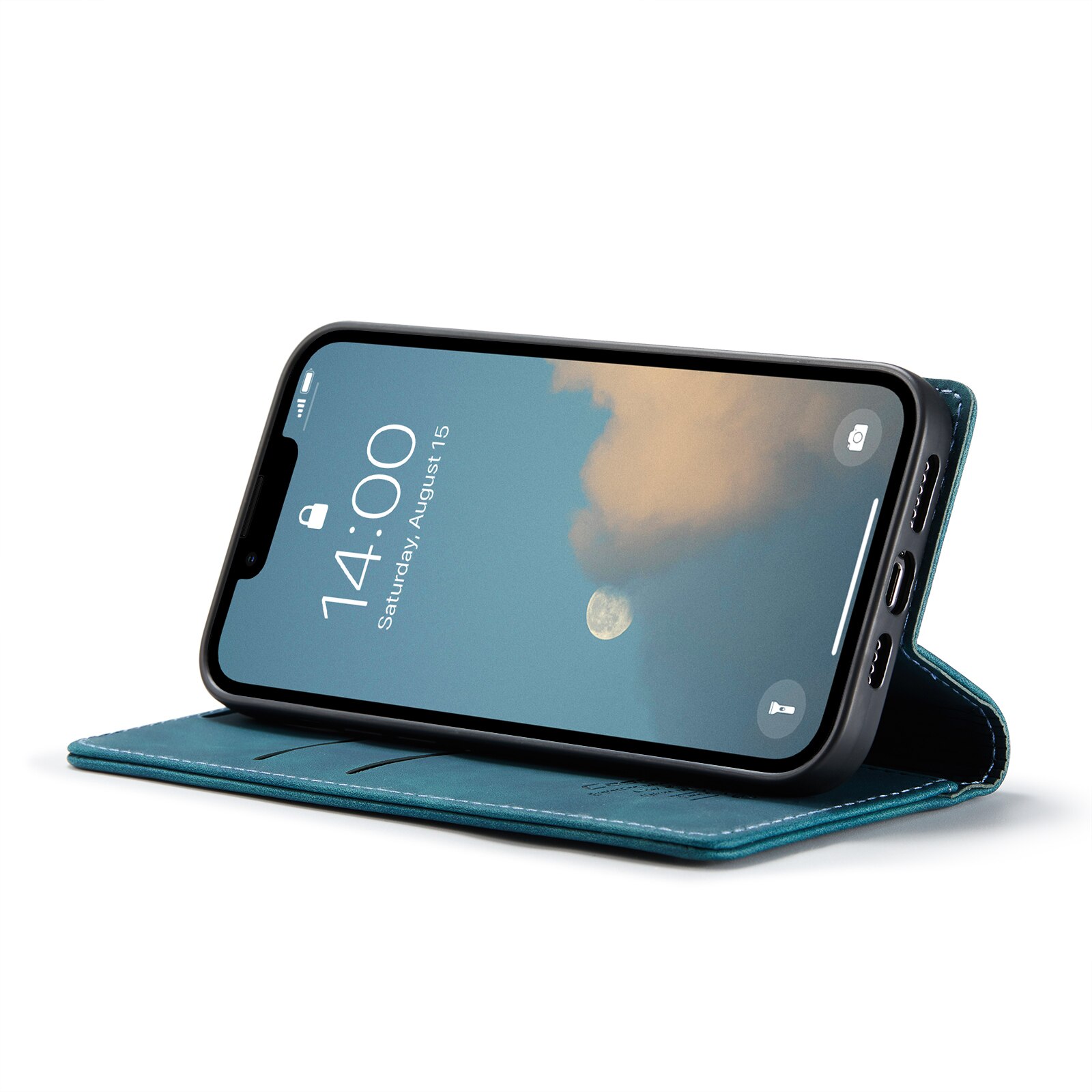 Funda delgada con solapa iPhone 16e Azul