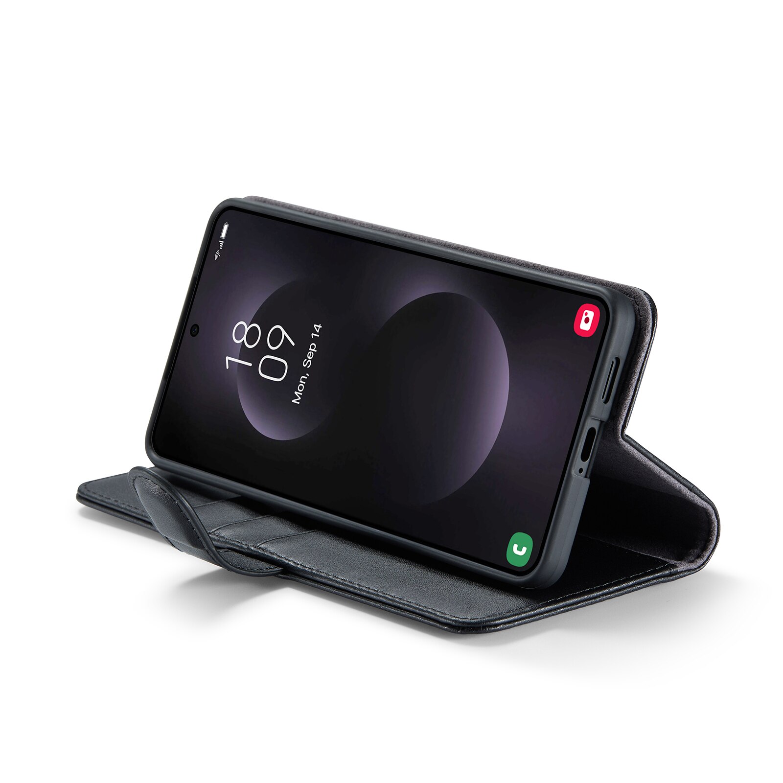 Funda de cuero genuino Samsung Galaxy S25 Edge, Negro