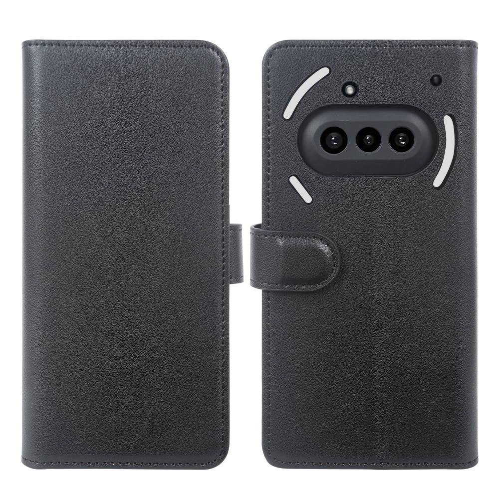 Funda de cuero genuino Nothing Phone 3a, Negro