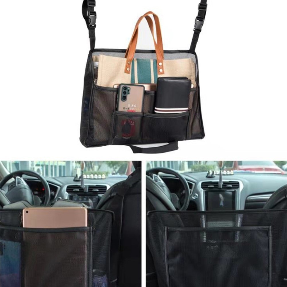 Organizador de asiento para coche, negro