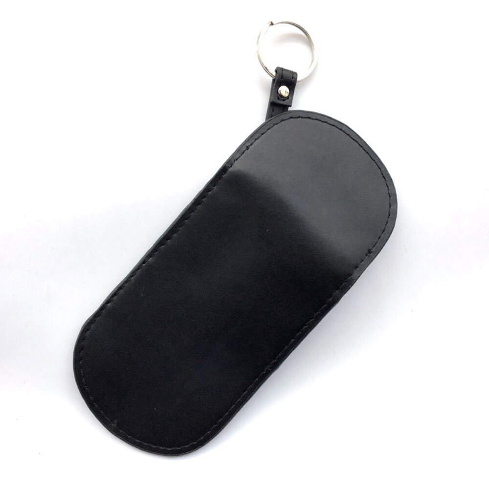 Funda para llaves de coche en cuero con protección RFID, negro