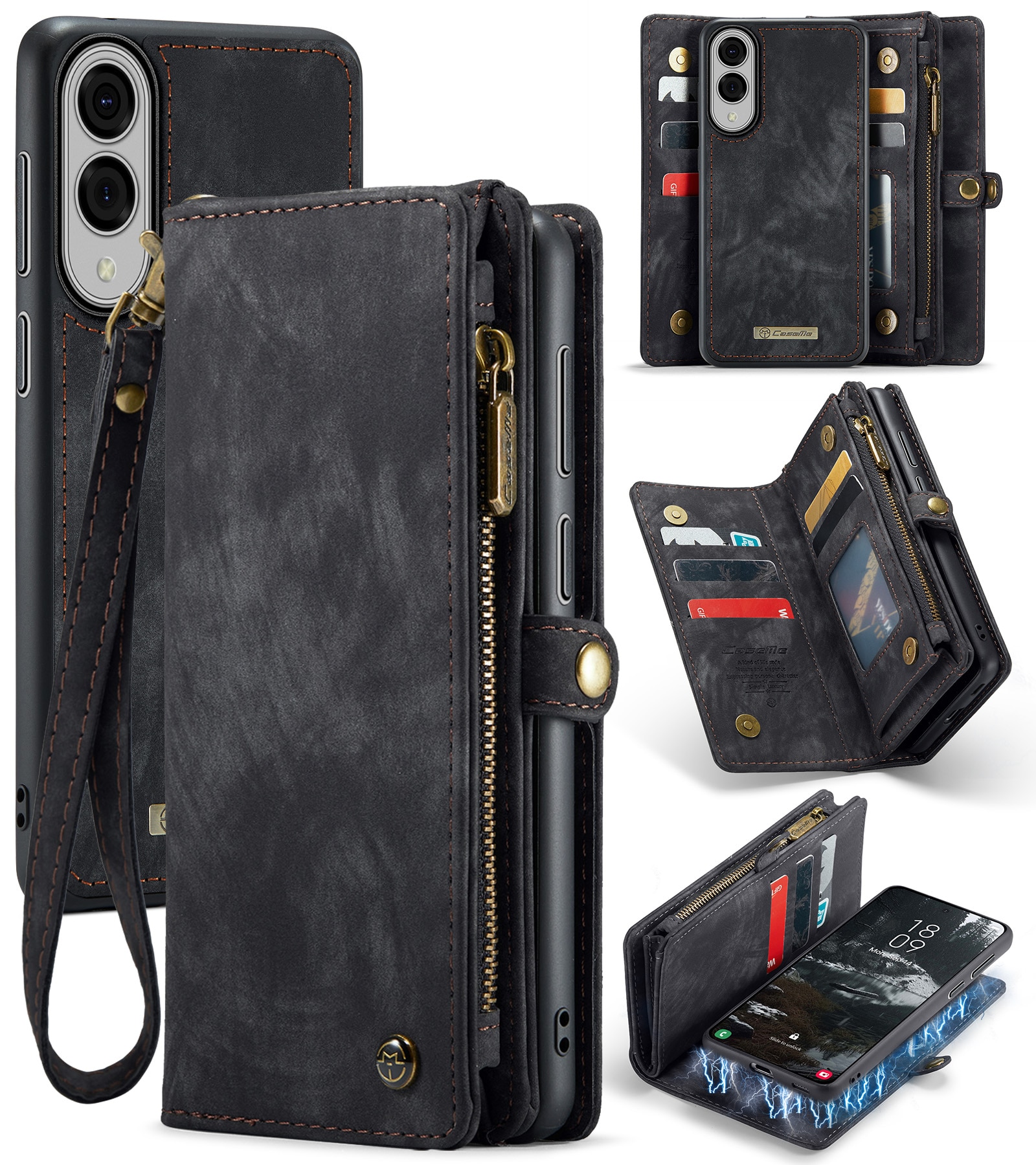 Cartera Multi-Slot Samsung Galaxy S25 Edge Gris