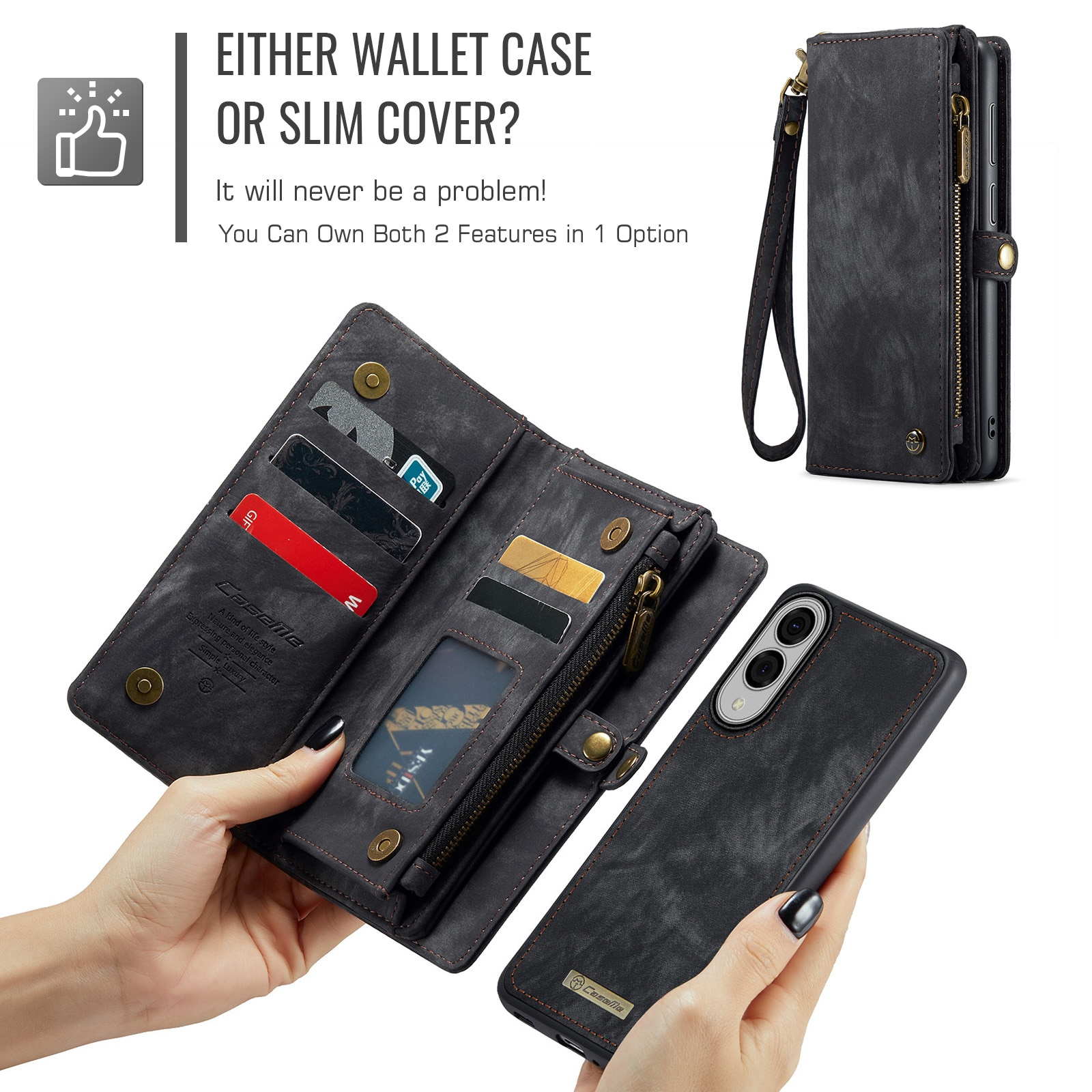 Cartera Multi-Slot Samsung Galaxy S25 Edge Gris