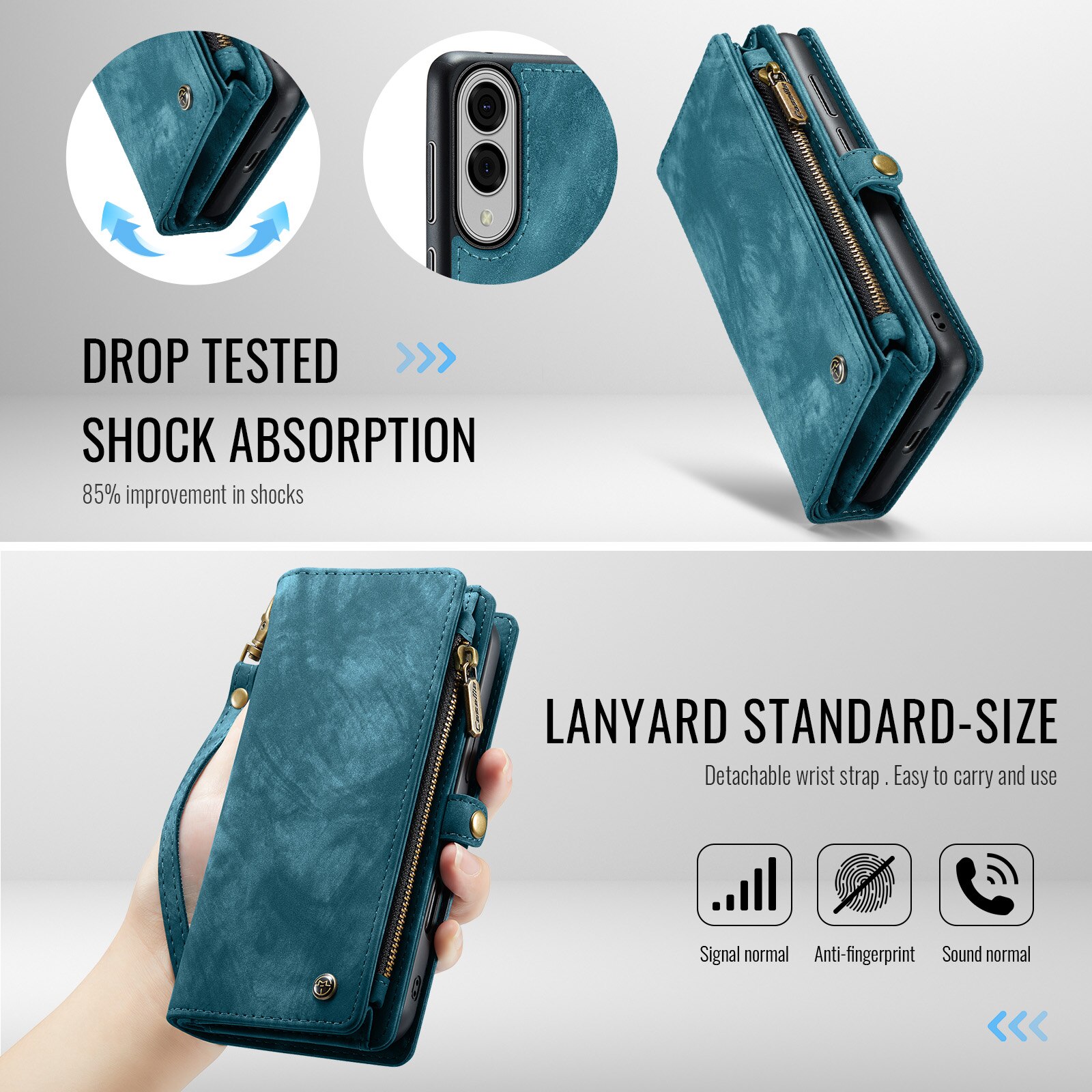 Cartera Multi-Slot Samsung Galaxy S25 Edge Azul