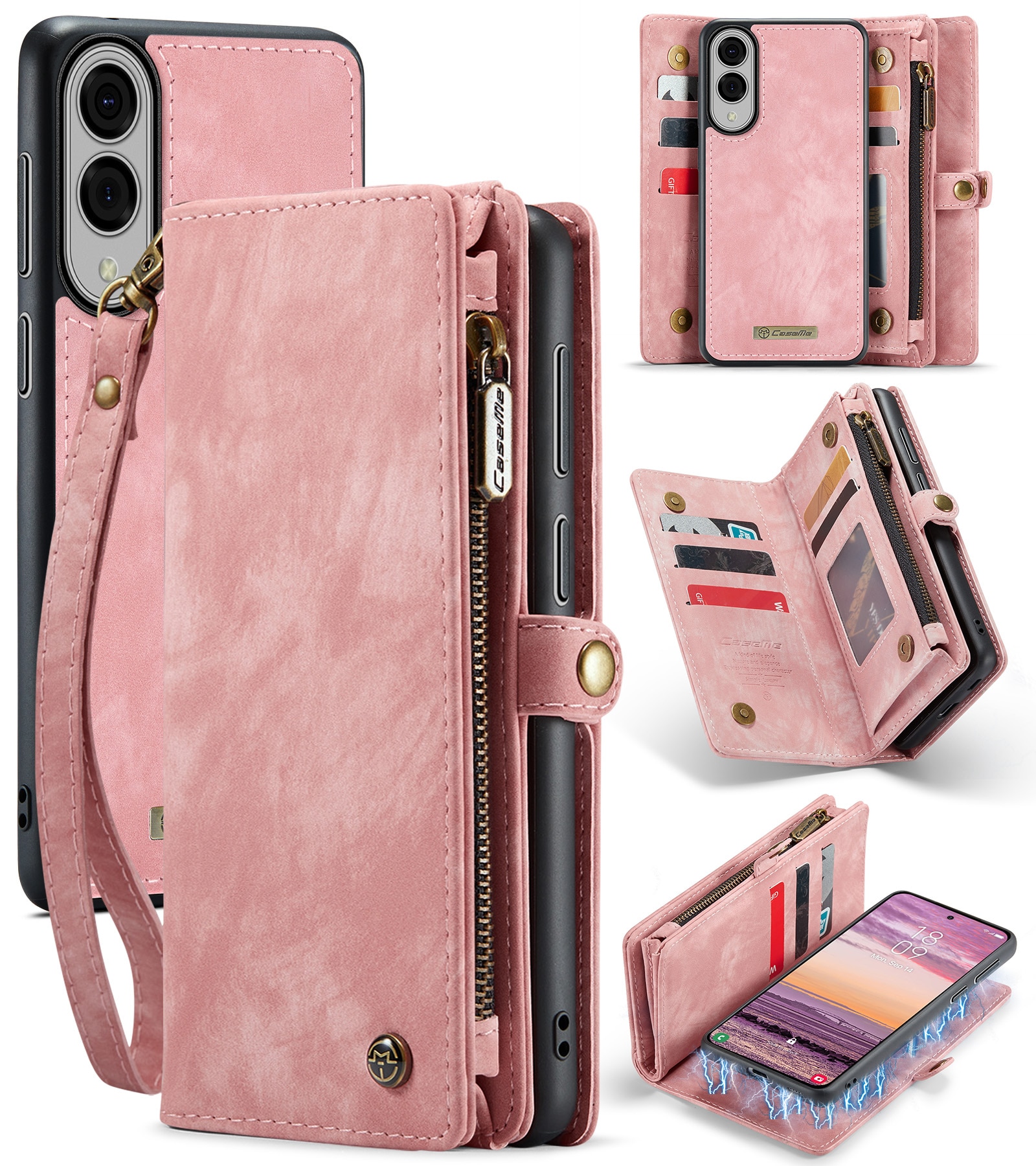 Cartera Multi-Slot Samsung Galaxy S25 Edge Rosa