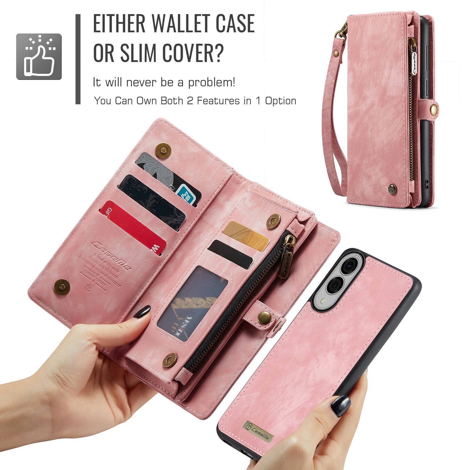 Cartera Multi-Slot Samsung Galaxy S25 Edge Rosa