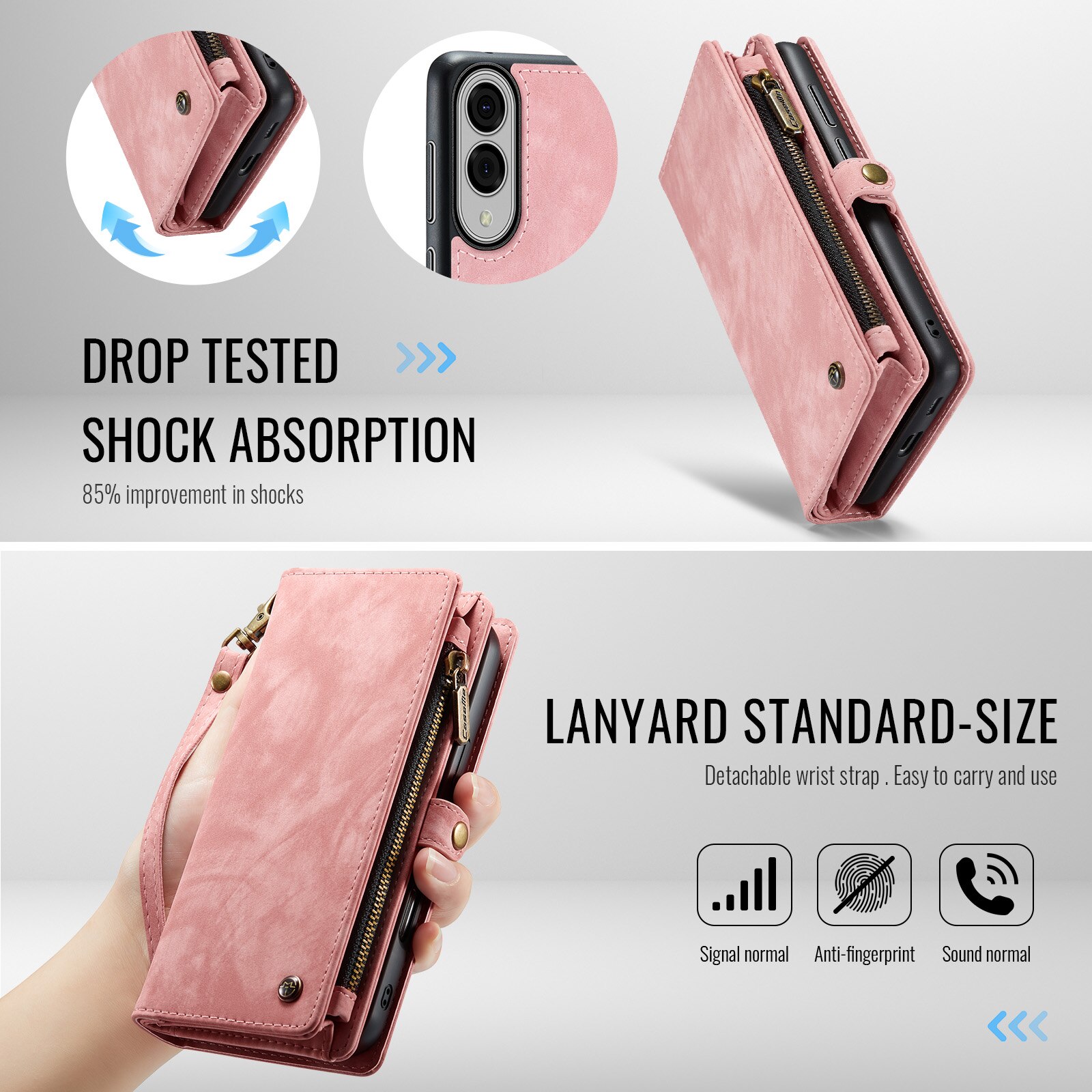 Cartera Multi-Slot Samsung Galaxy S25 Edge Rosa