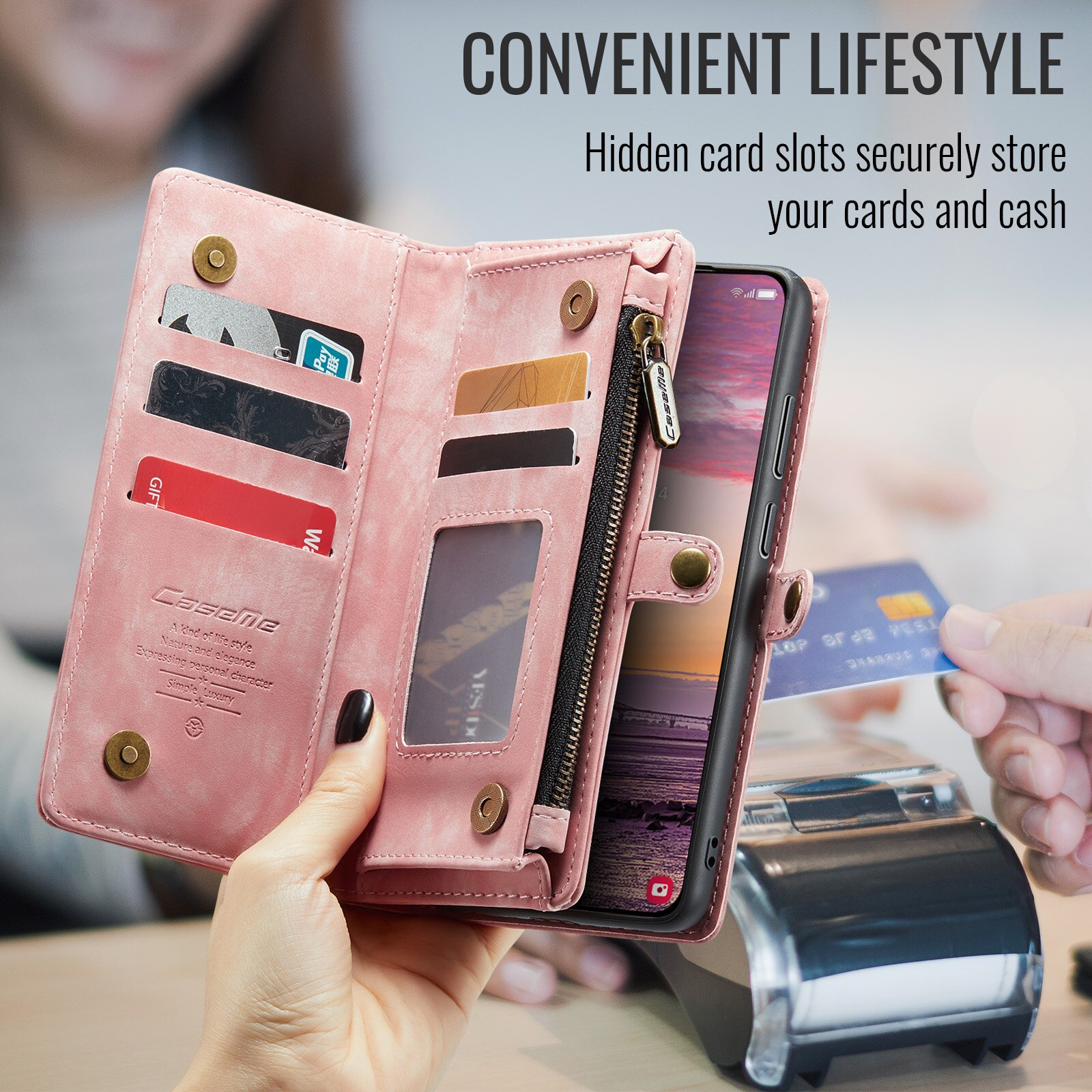 Cartera Multi-Slot Samsung Galaxy S25 Edge Rosa
