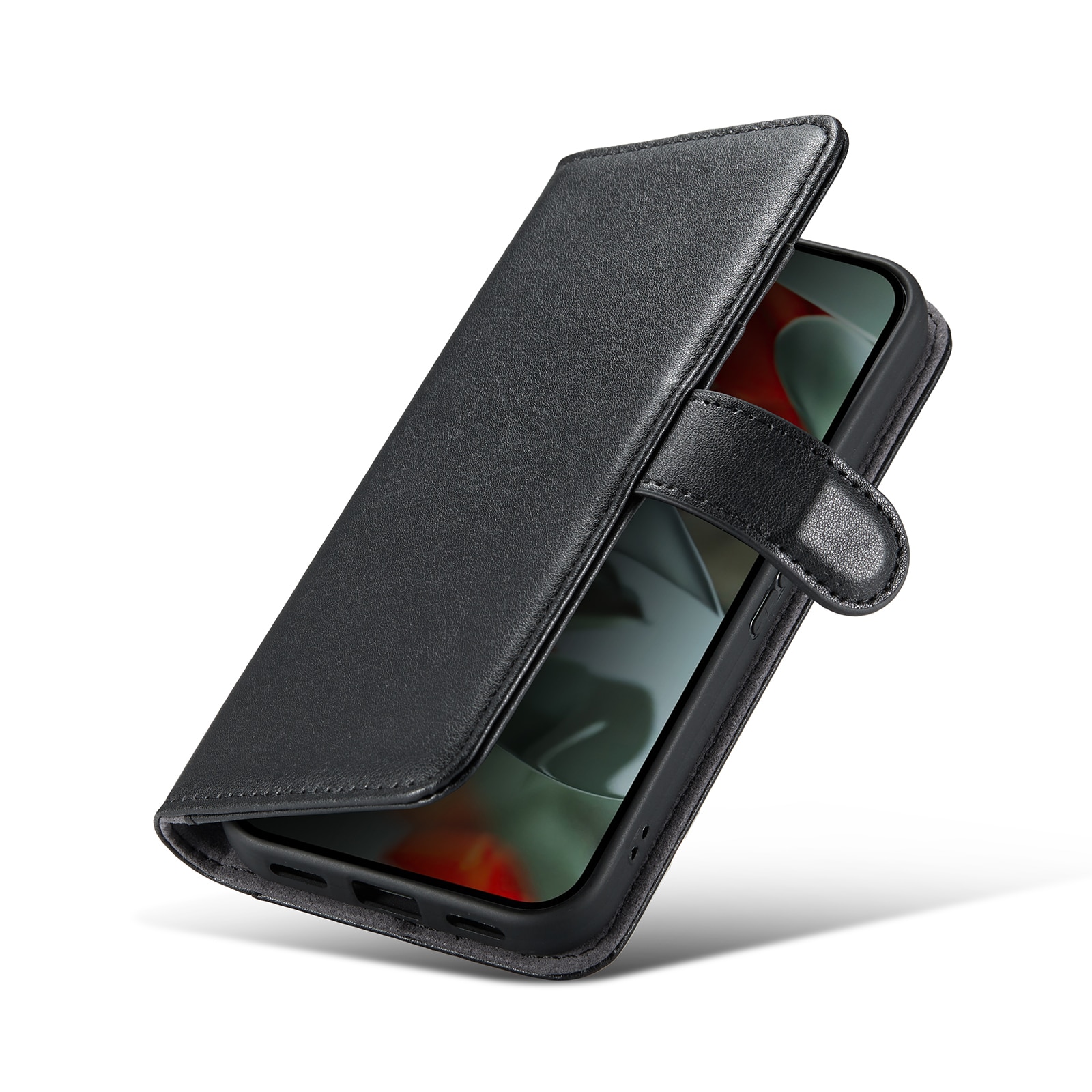 Funda de cuero genuino Google Pixel 10 Pro, Negro