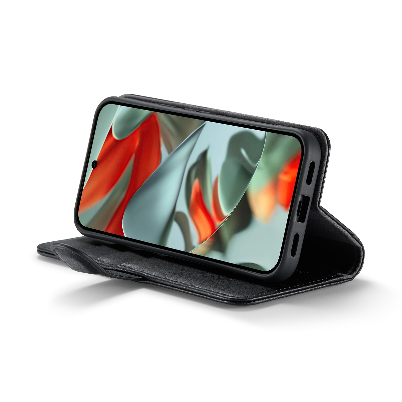 Funda de cuero genuino Google Pixel 10 Pro, Negro