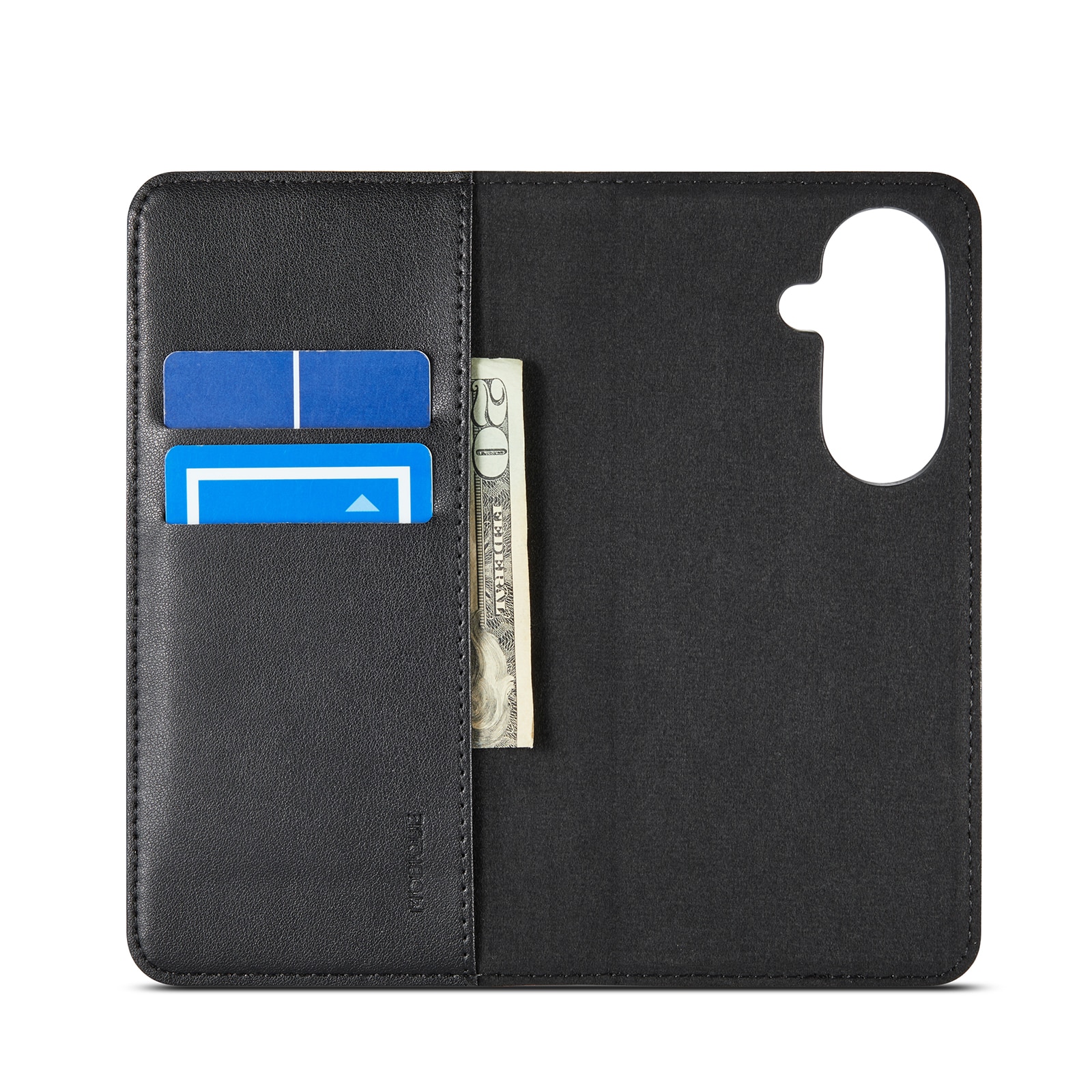 Funda de cuero genuino Samsung Galaxy Z Fold 7, Negro