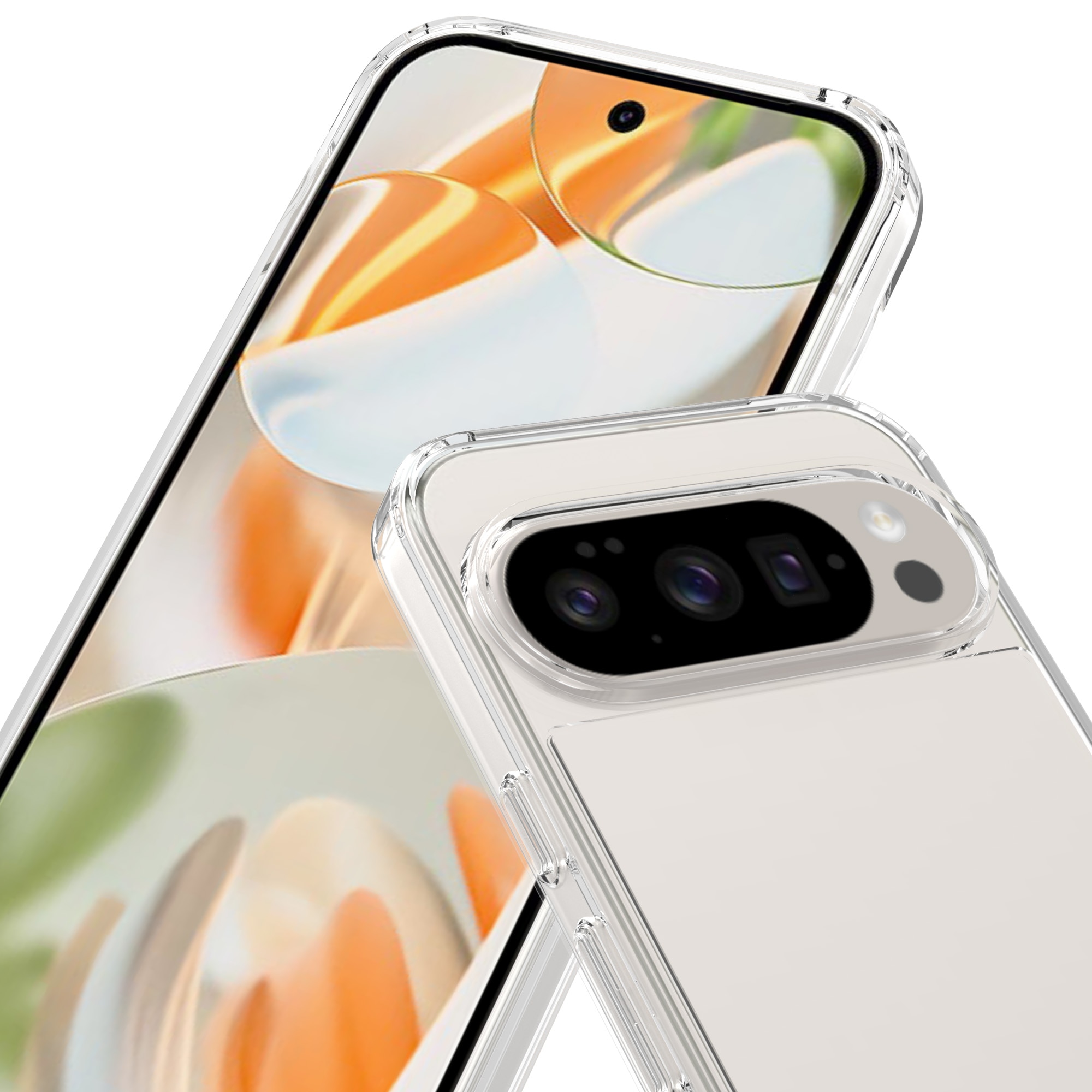 Funda híbrida para Google Pixel 10 Pro XL Transparente