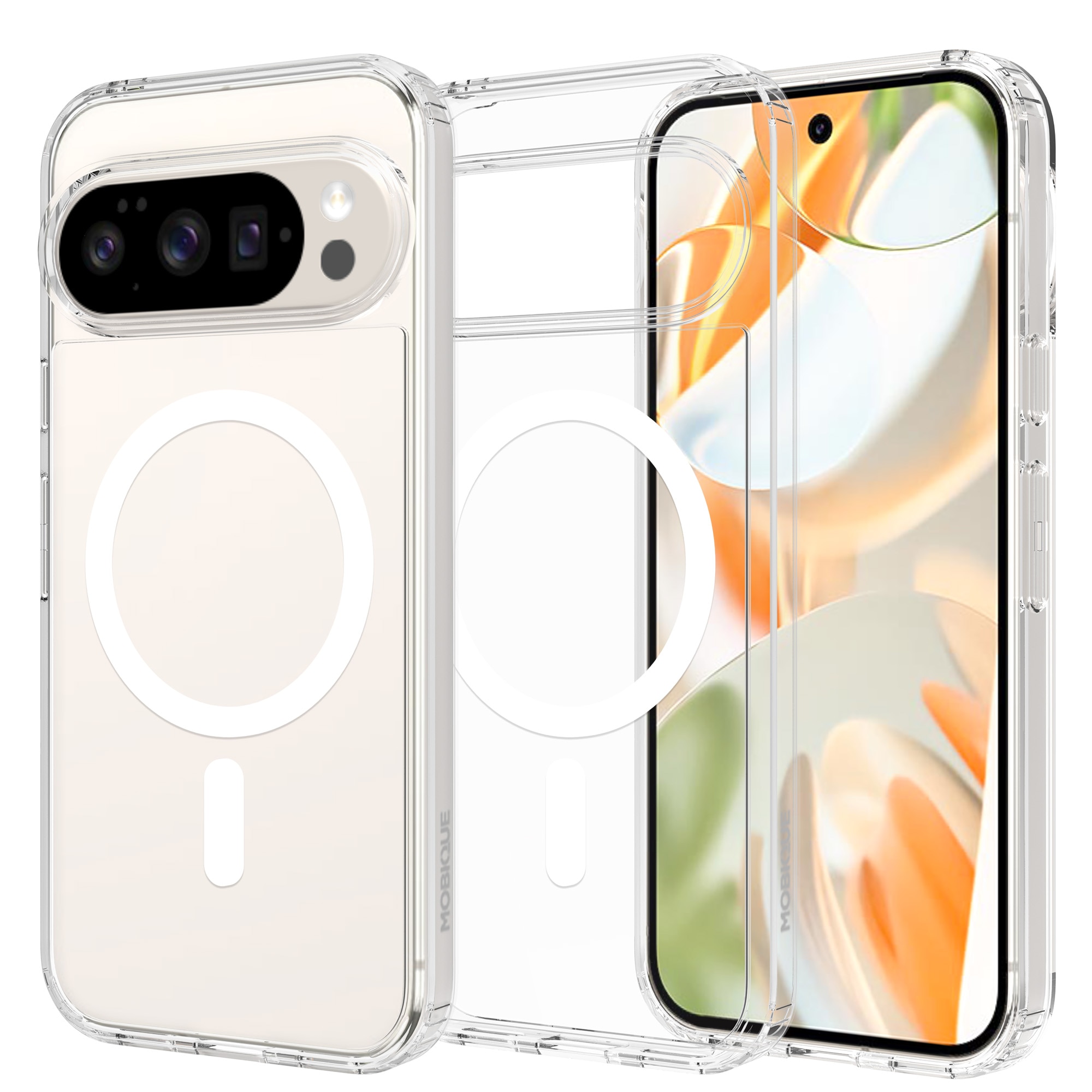 Funda híbrida MagSafe Google Pixel 10 Pro Transparente