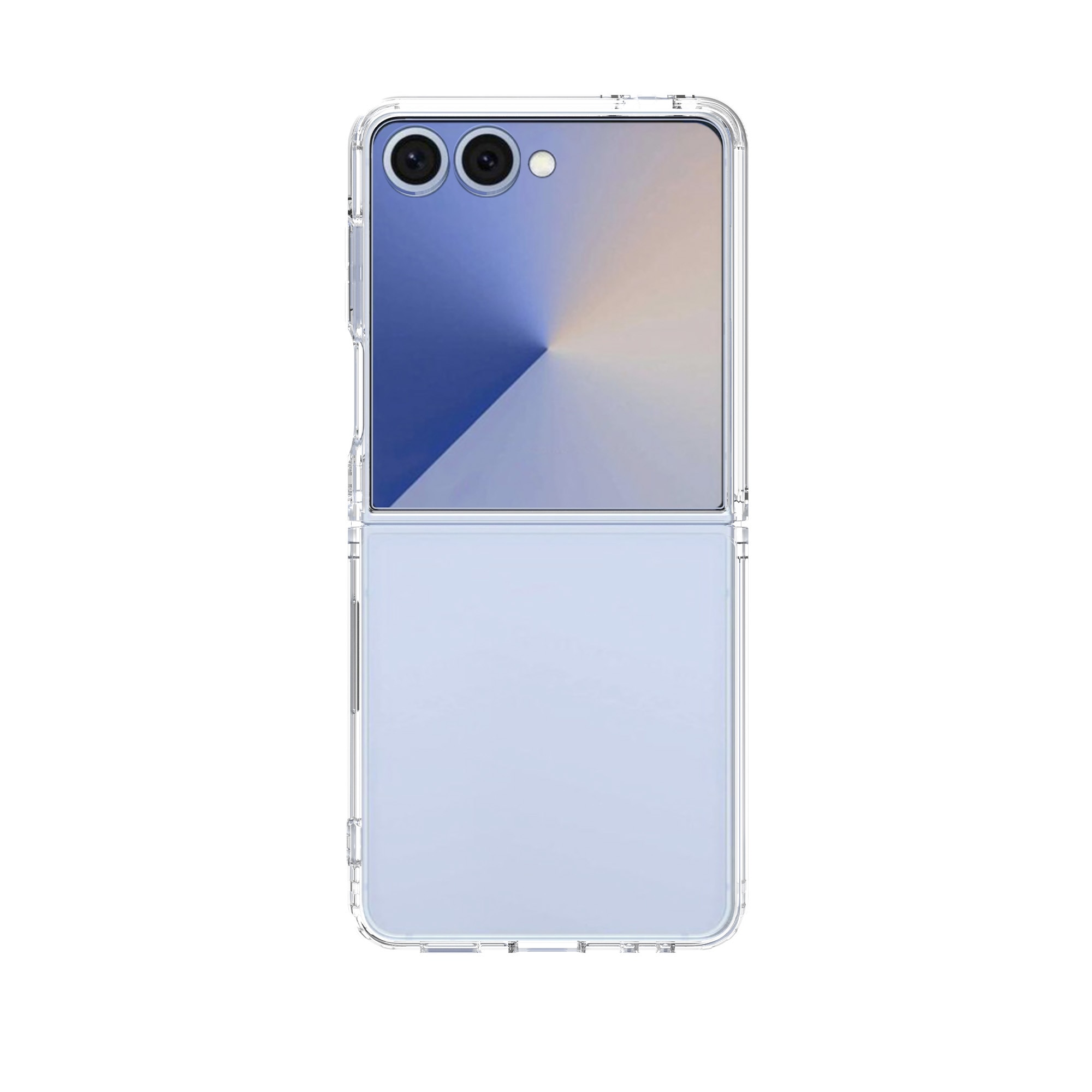 Funda híbrida para Samsung Galaxy Z Flip 7, transparente