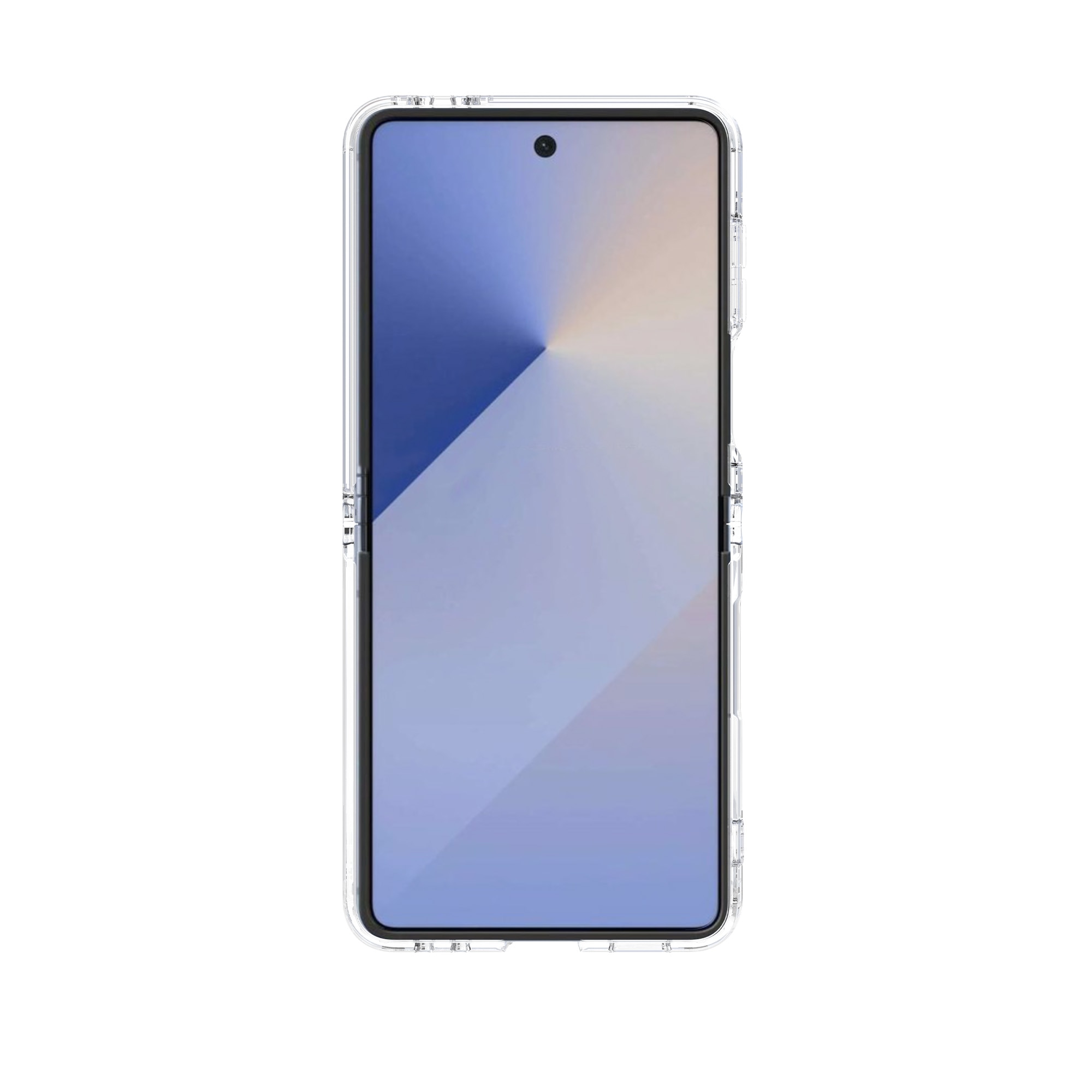 Funda híbrida para Samsung Galaxy Z Flip 7, transparente