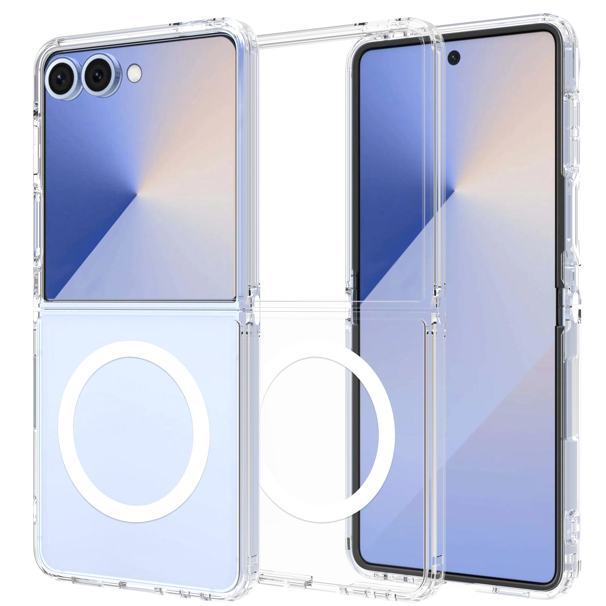 Funda híbrida MagSafe Samsung Galaxy Z Flip 7 Transparente