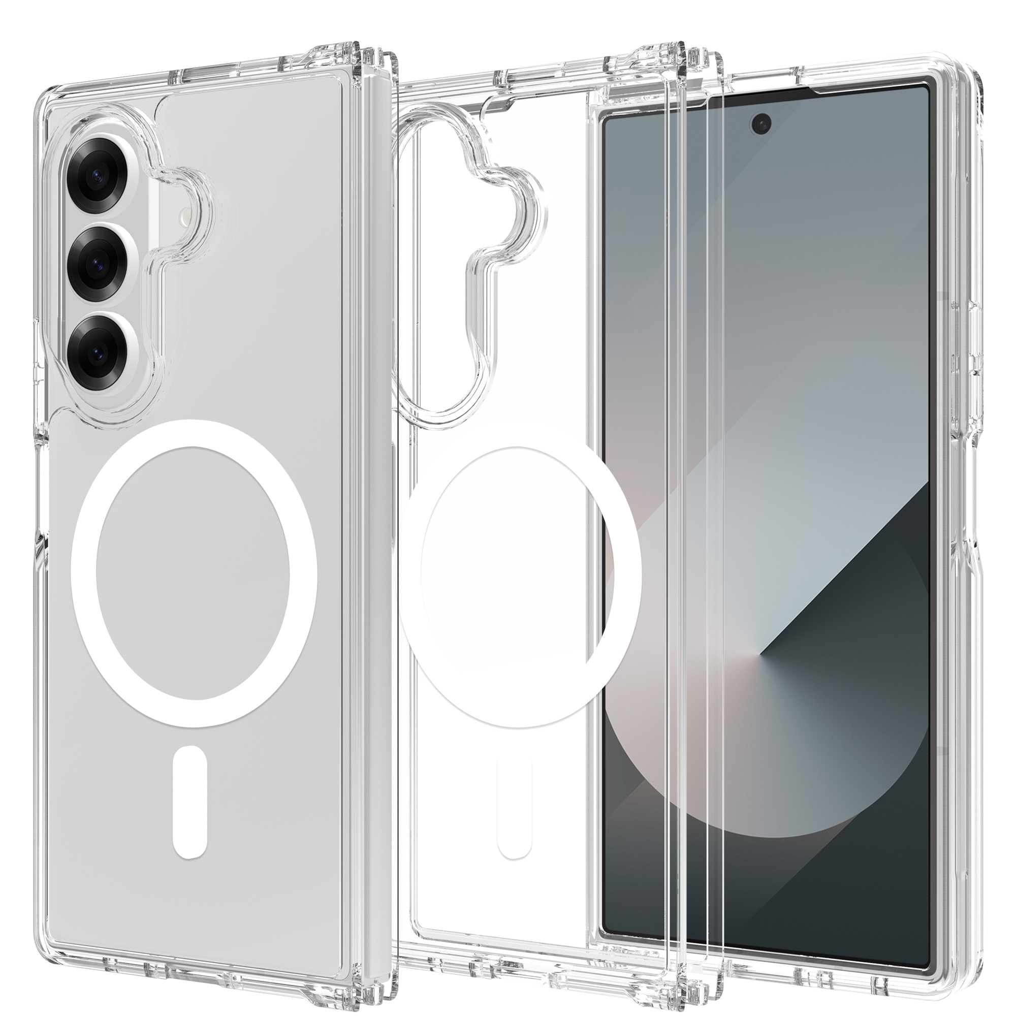 Funda híbrida MagSafe Samsung Galaxy Z Fold 7 Transparente
