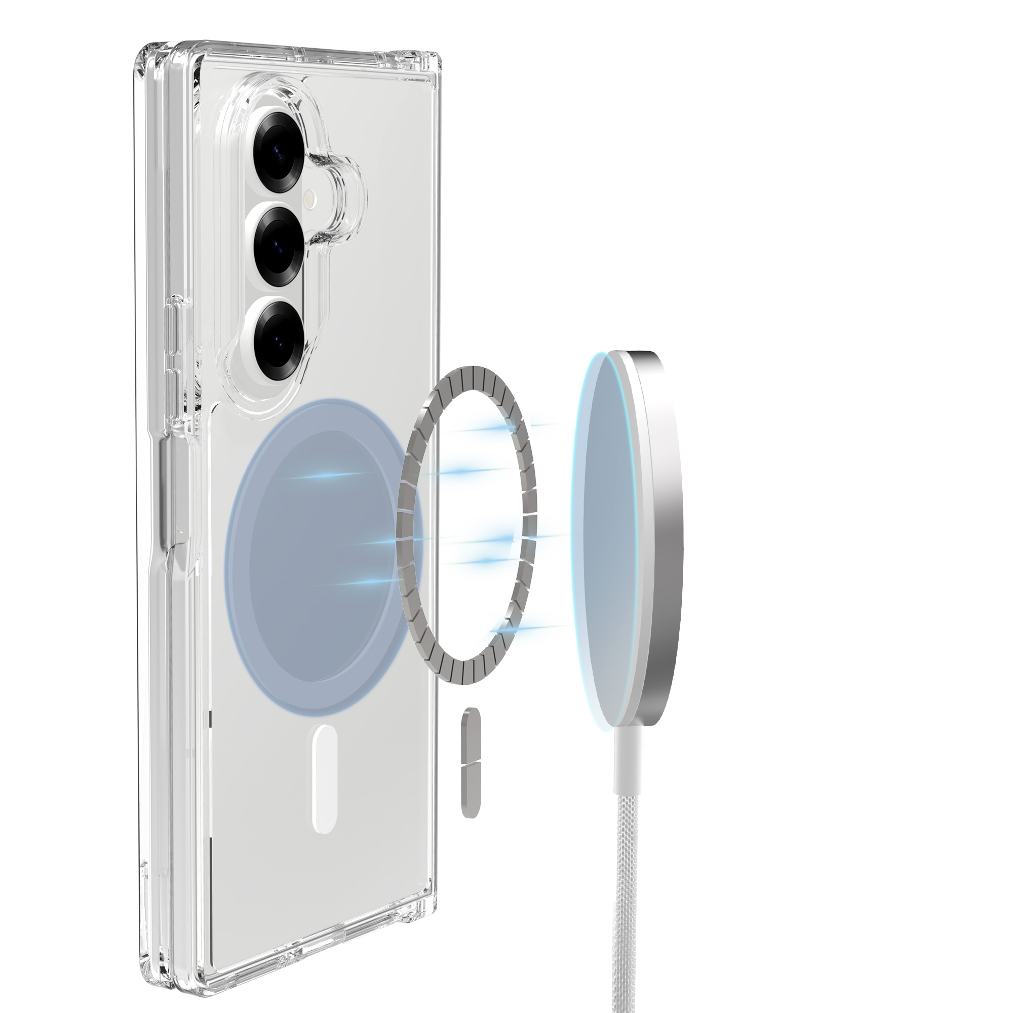 Funda híbrida MagSafe Samsung Galaxy Z Fold 7 Transparente