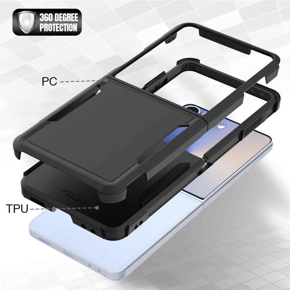 Funda híbrida Off-road Samsung Galaxy Z Flip 7, Negro
