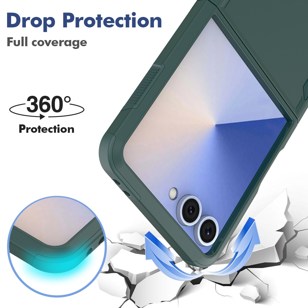 Funda híbrida Off-road Samsung Galaxy Z Flip 7, Verde
