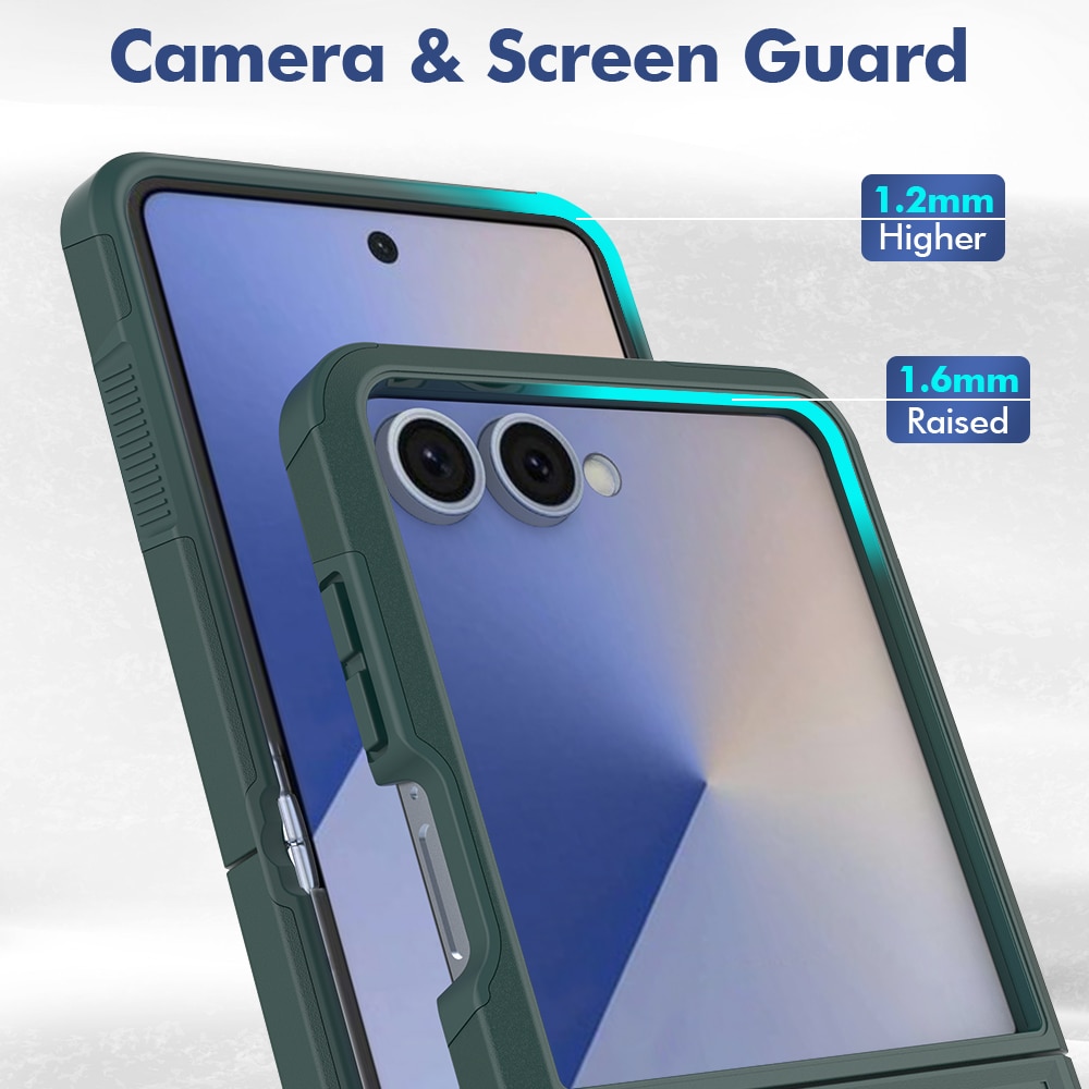 Funda híbrida Off-road Samsung Galaxy Z Flip 7, Verde