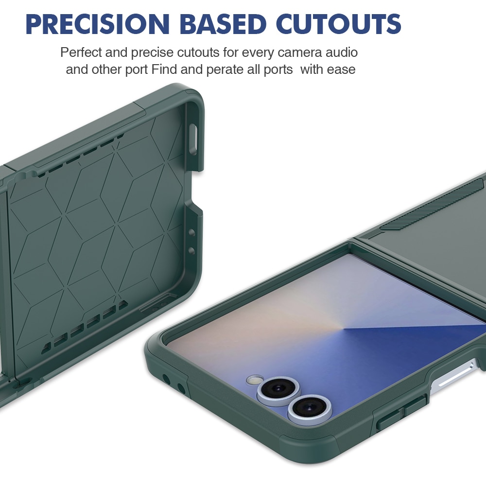 Funda híbrida Off-road Samsung Galaxy Z Flip 7, Verde