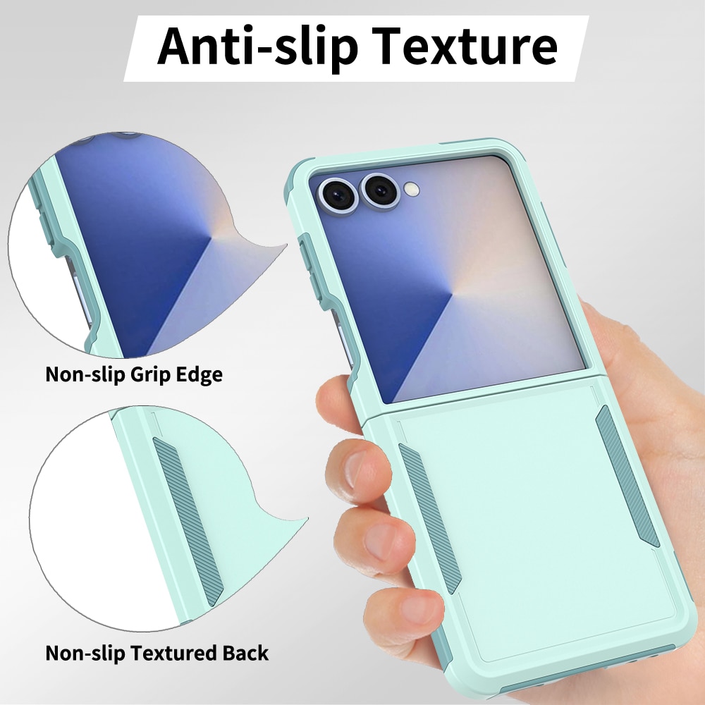 Funda híbrida Off-road Samsung Galaxy Z Flip 7, Verde menta
