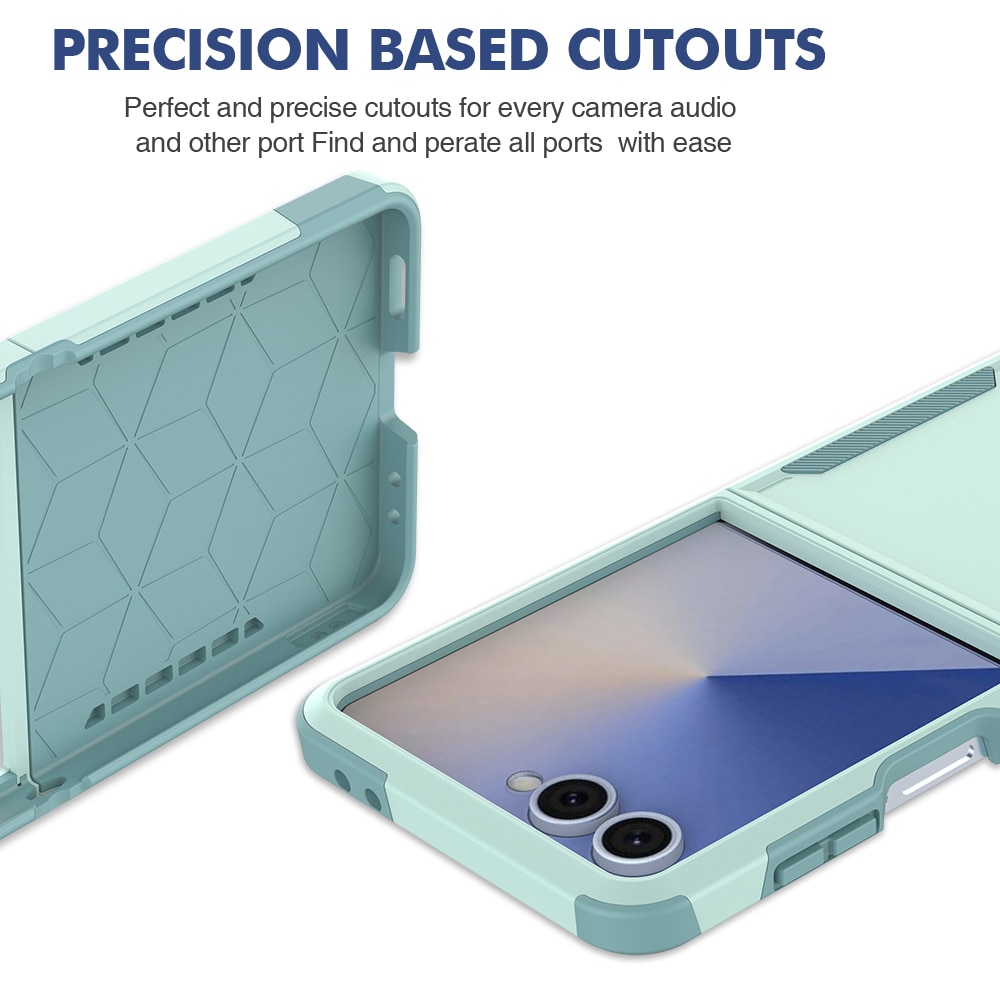 Funda híbrida Off-road Samsung Galaxy Z Flip 7, Verde menta