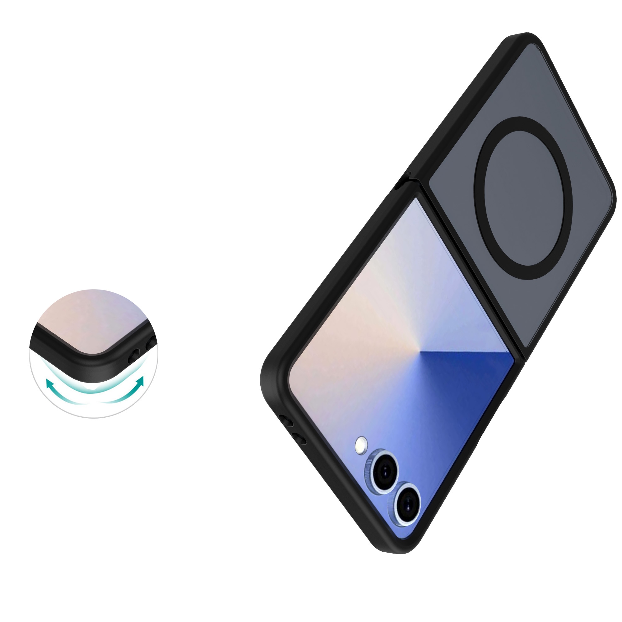 Funda Magnetic Hybrid Samsung Galaxy Z Flip 7 Frosted Black