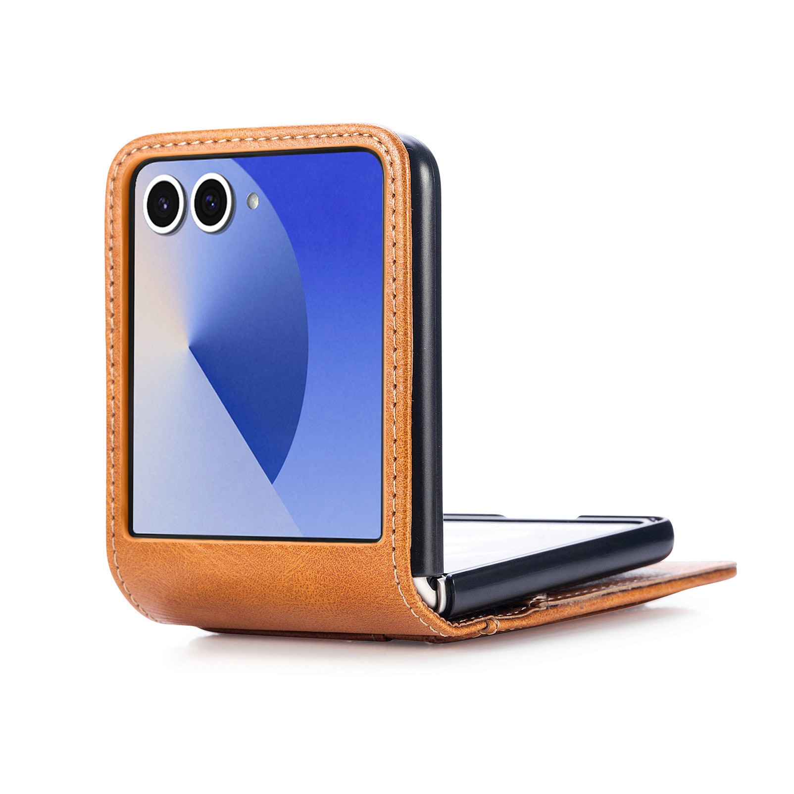 Funda cartera Samsung Galaxy Z Flip 7 Cognac