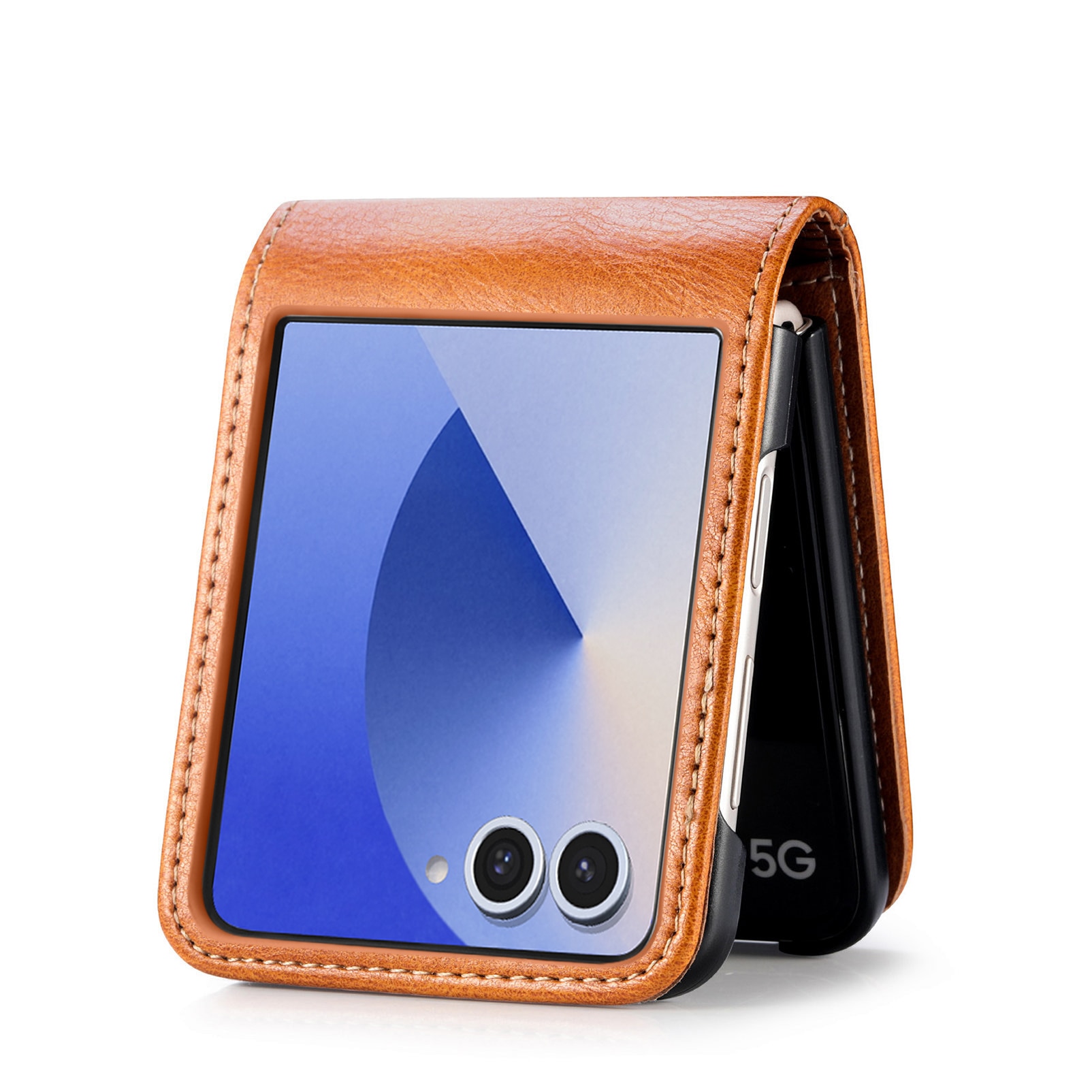 Funda cartera Samsung Galaxy Z Flip 7 Cognac