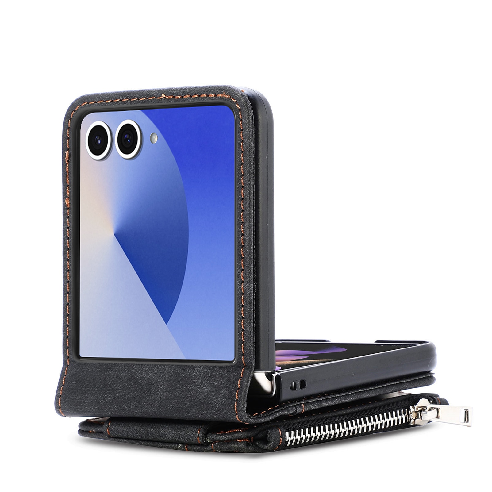 Funda cartera Zipper Multi-Slot Samsung Galaxy Z Flip 7, Negro