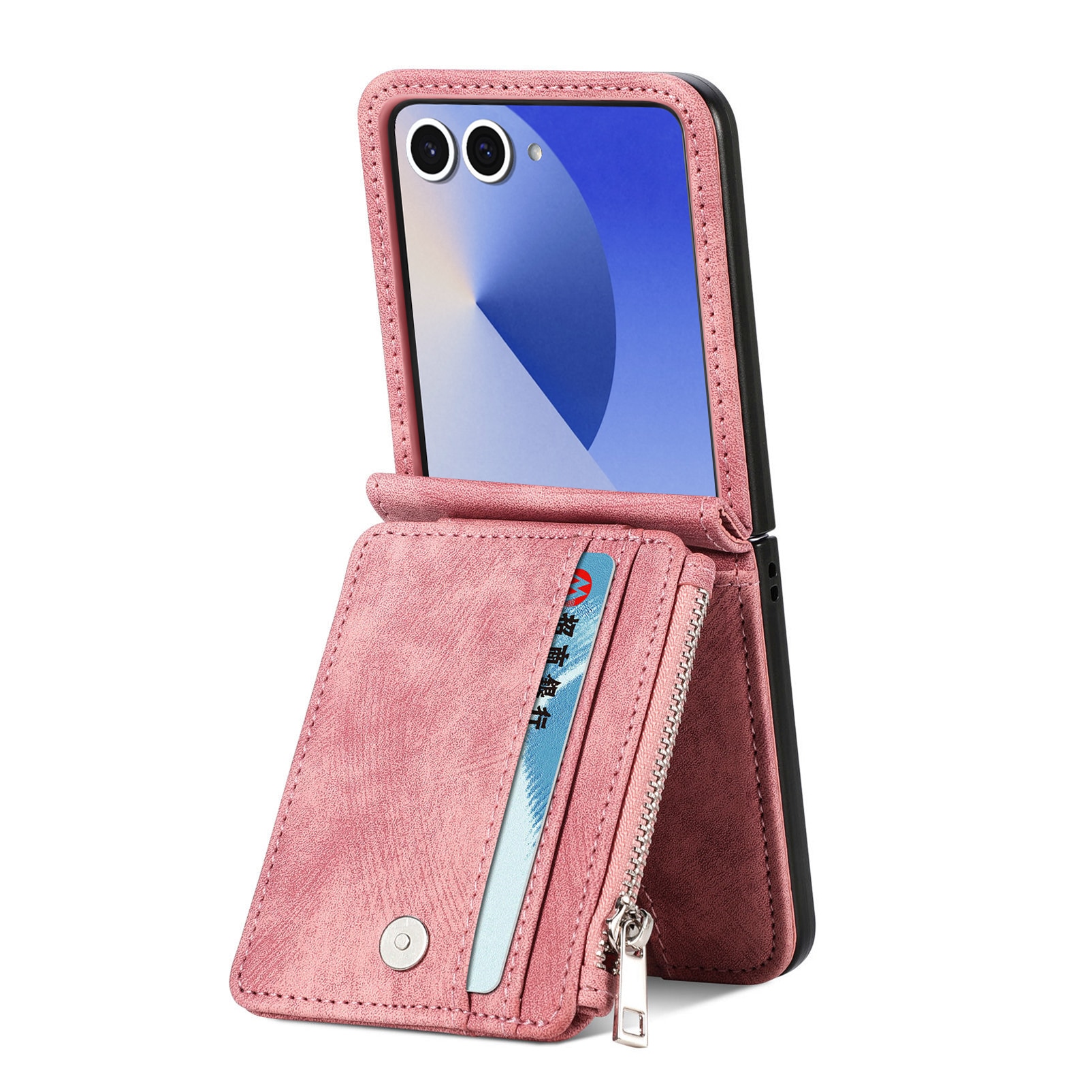 Funda cartera Zipper Multi-Slot Samsung Galaxy Z Flip 7, Rosa