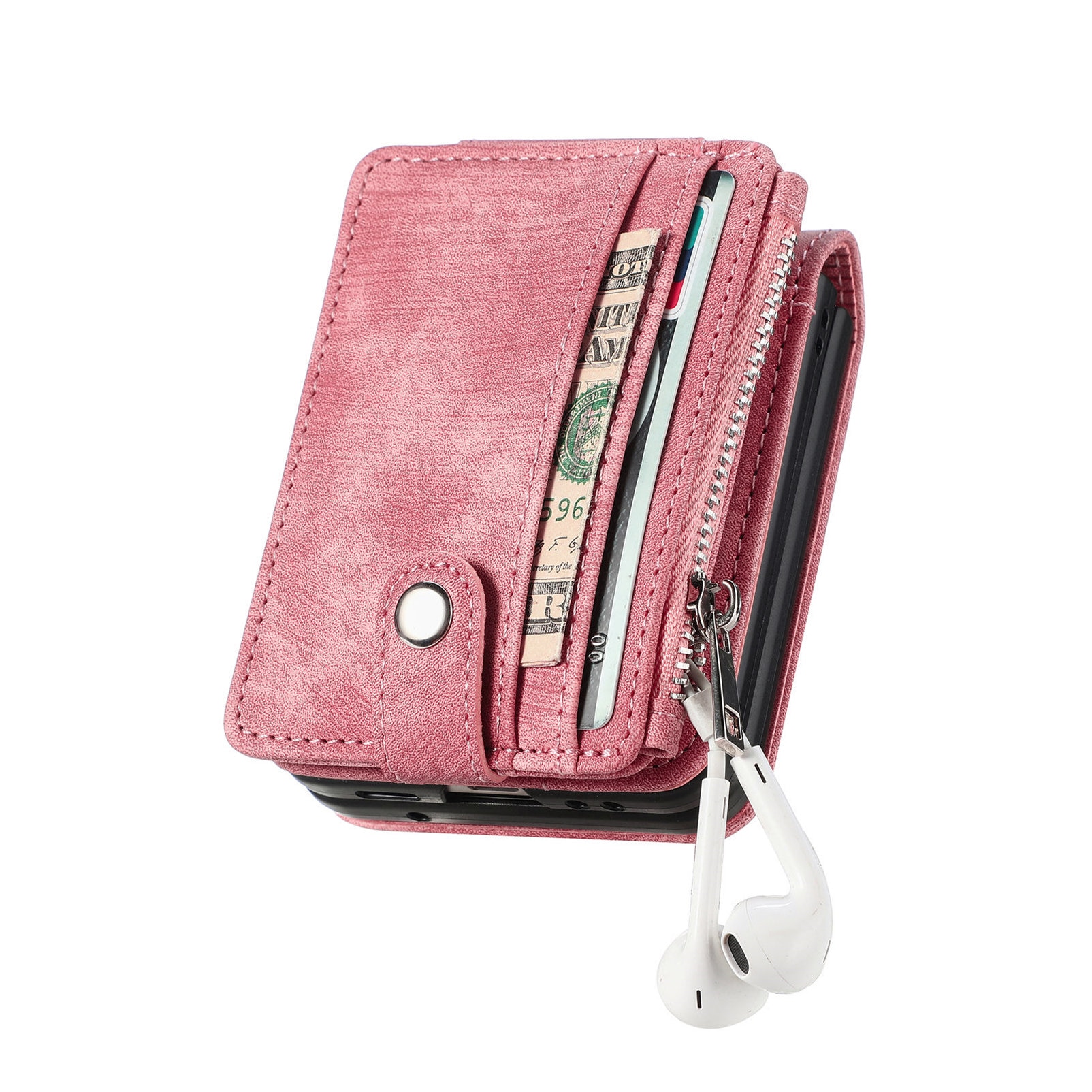 Funda cartera Zipper Multi-Slot Samsung Galaxy Z Flip 7, Rosa